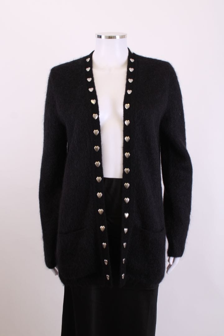 Saint Laurent Saint Laurent Heart Trim Cardigan Black XS