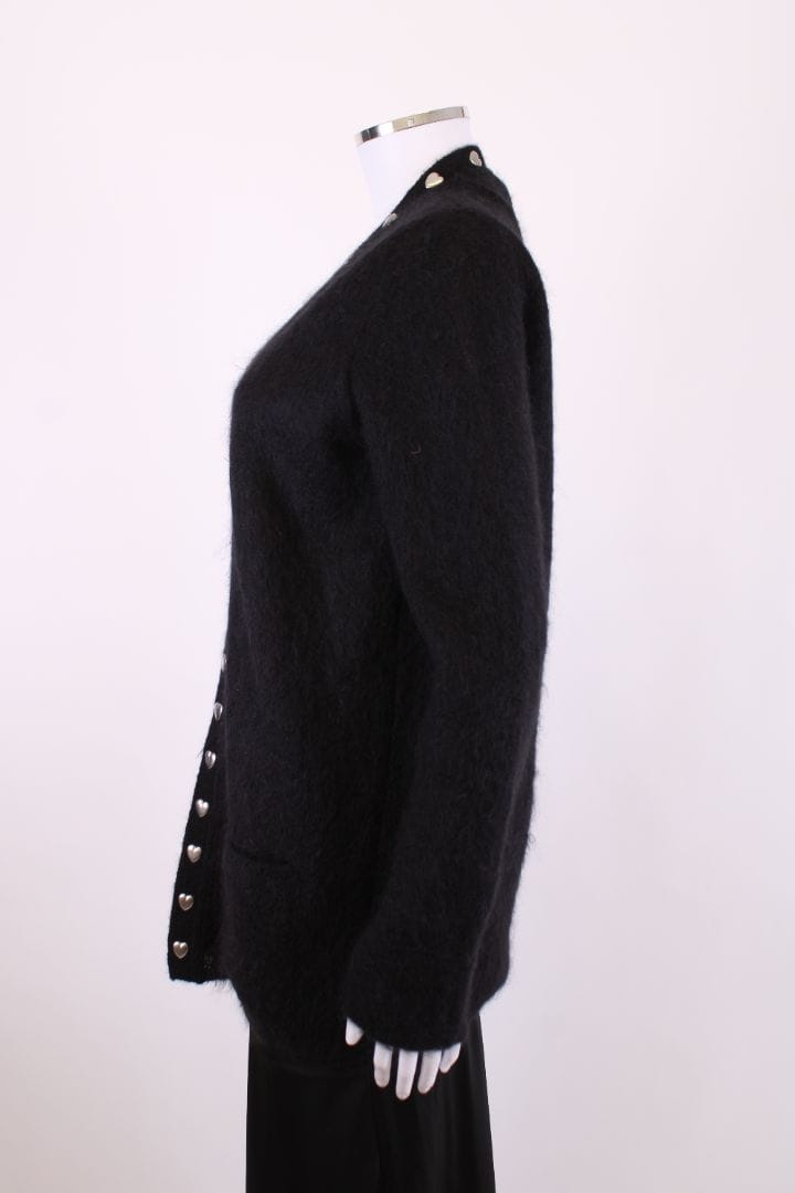Saint Laurent Saint Laurent Heart Trim Cardigan Black XS
