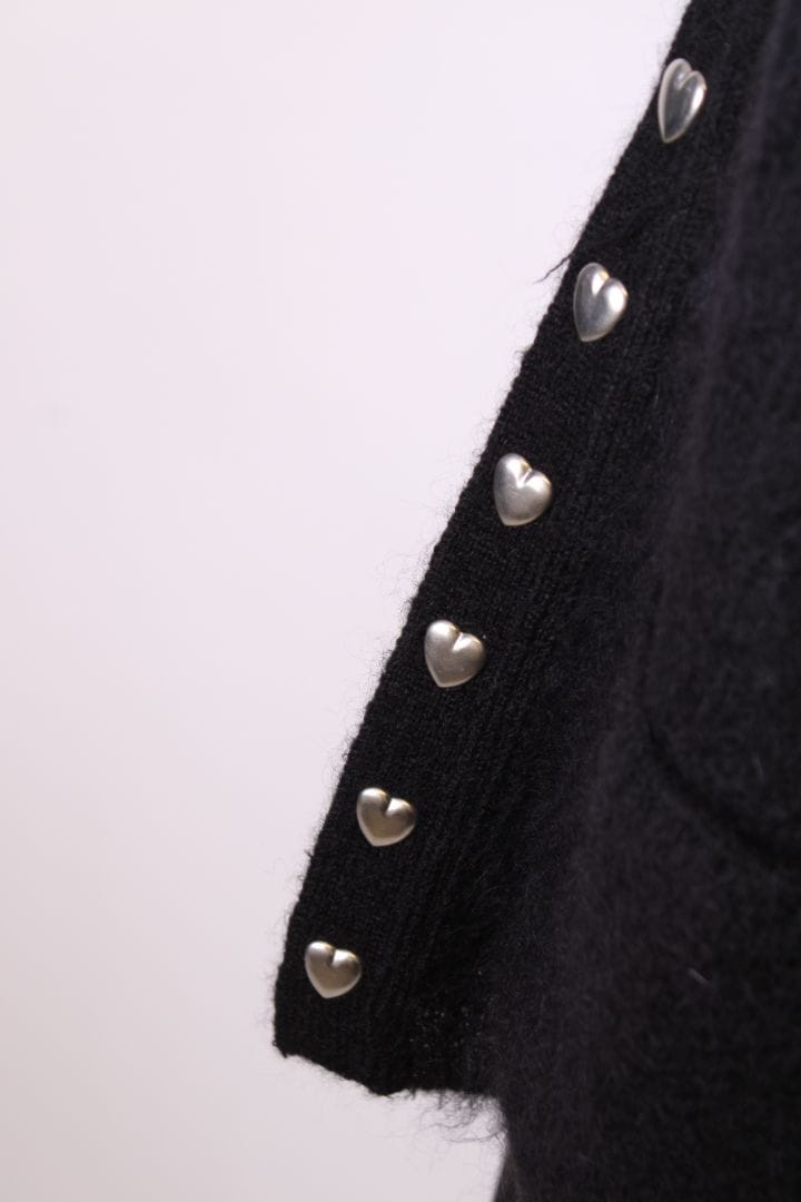 Saint Laurent Saint Laurent Heart Trim Cardigan Black XS