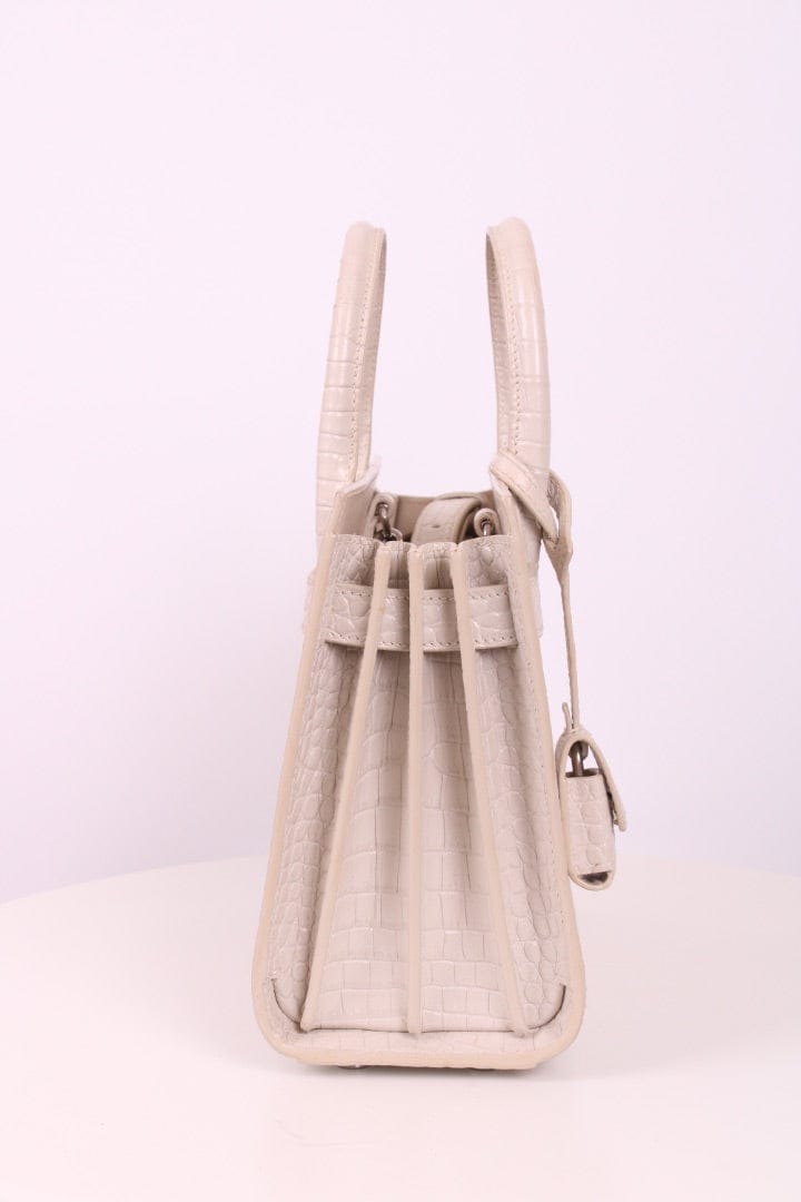 Saint Laurent White Saint Laurent Nano Sac de Jour