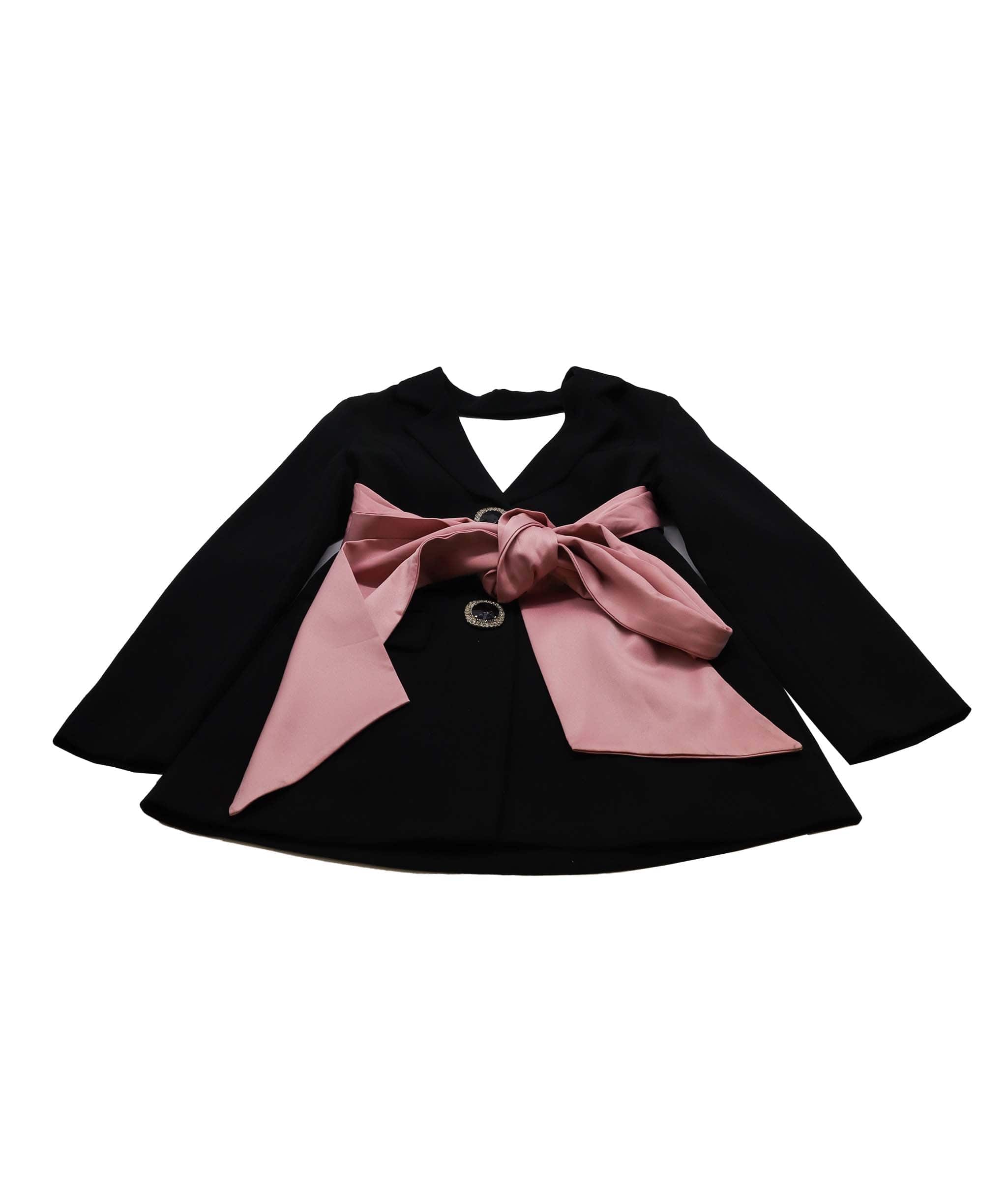 Saira Bow Down Blazer Bow Black Snall RJC4235