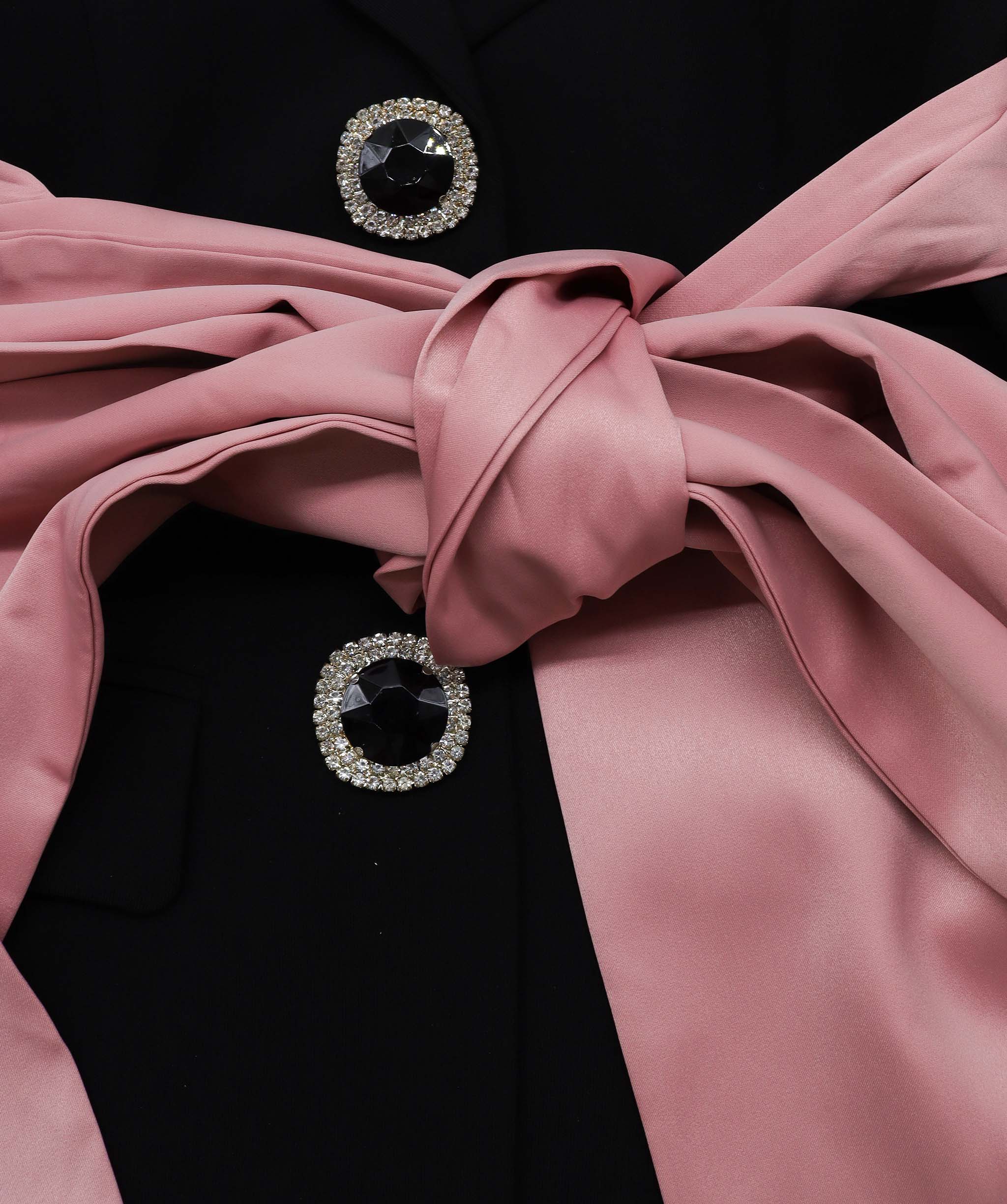 Saira Bow Down Blazer Bow Black Snall RJC4235