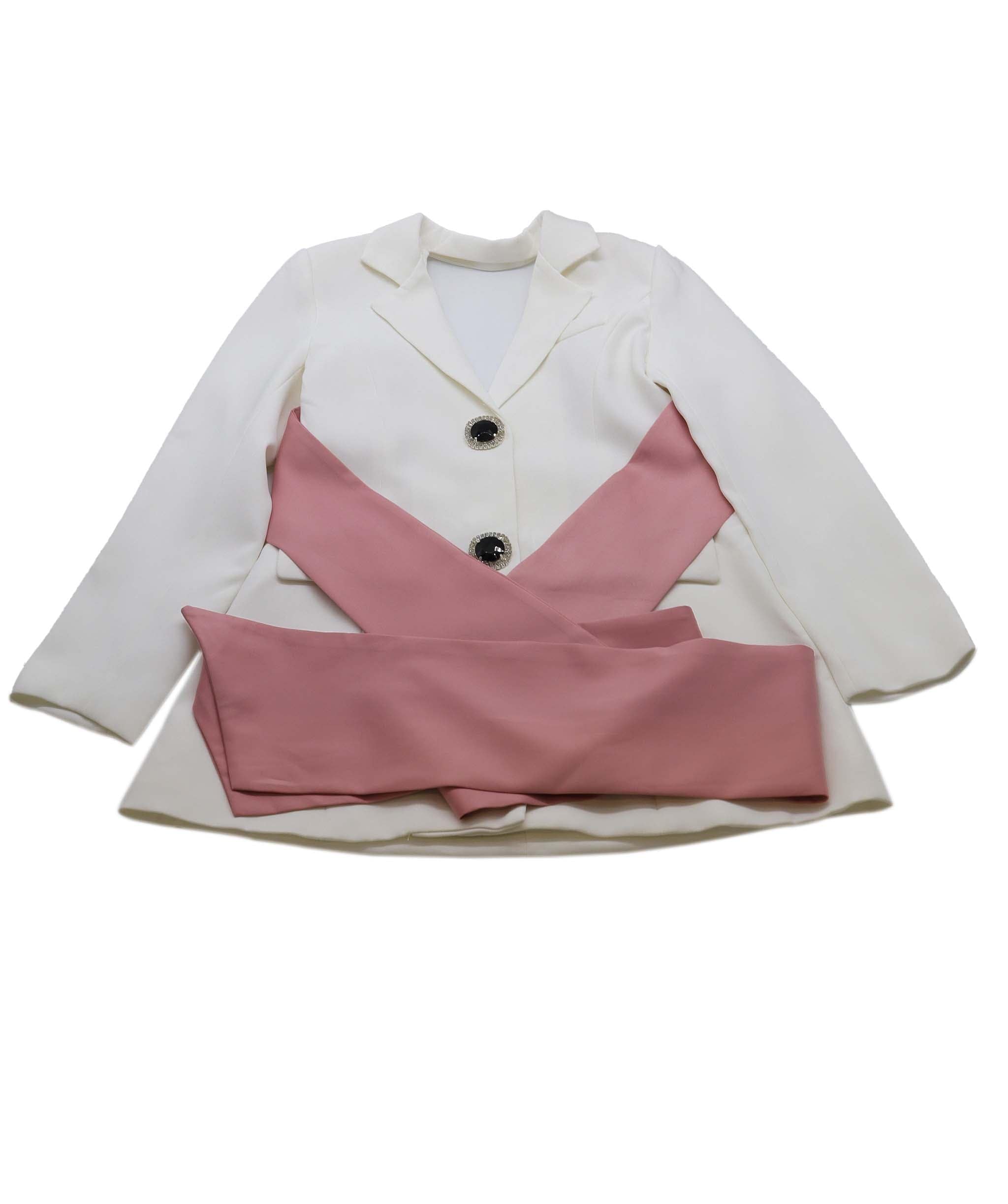 Saira Bow Down Blazer Bow White Medium RJC4234