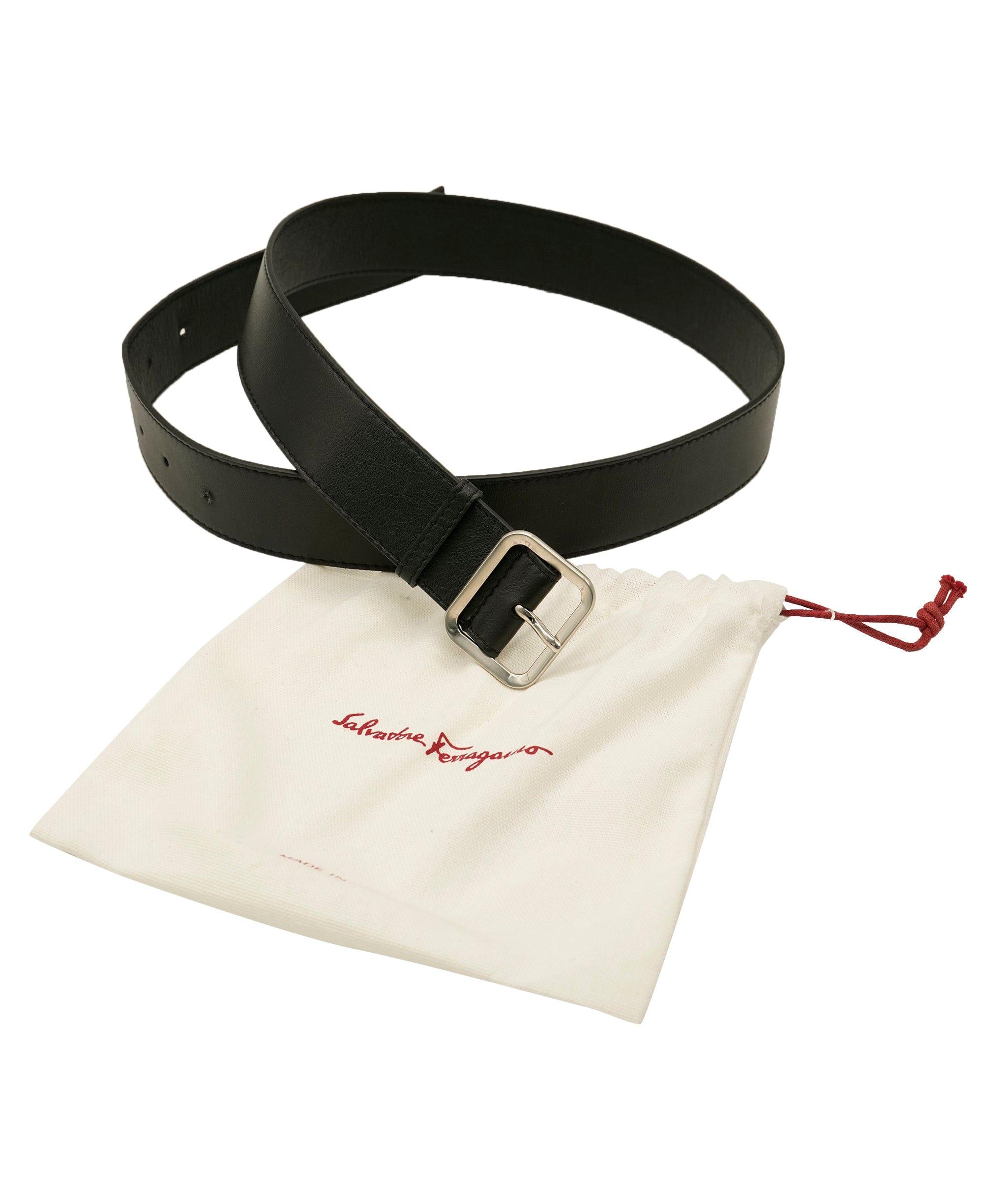 Salvatore Ferragamo Salvatore Ferragamo Black Leather Belt DBXL0049