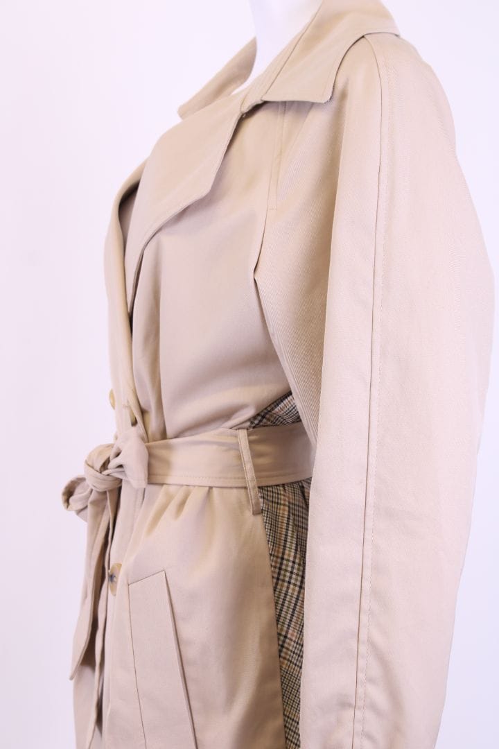 Sandro Sandro L/S Check Back Trench Coat Beige 12