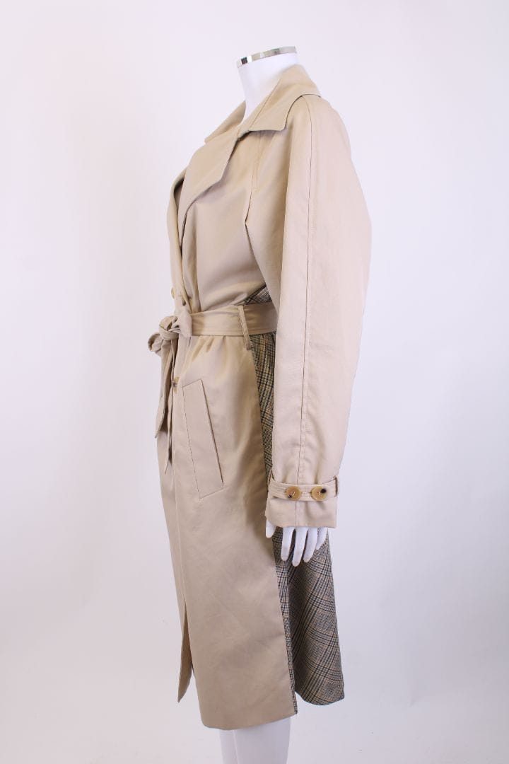 Sandro Sandro L/S Check Back Trench Coat Beige 12