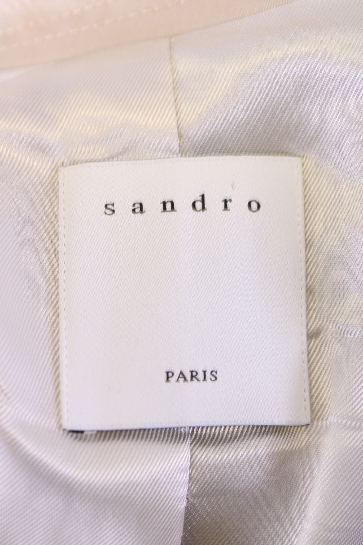 Sandro Sandro L/S Check Back Trench Coat Beige 12