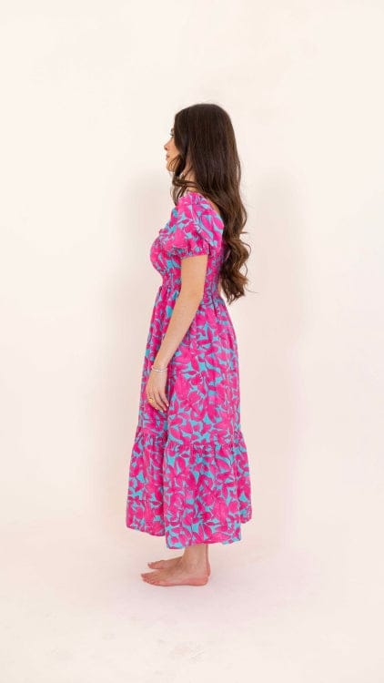 SELF LOVE BLOSSOM BREEZE PUFFY SLEEVES DRESS (فستان)