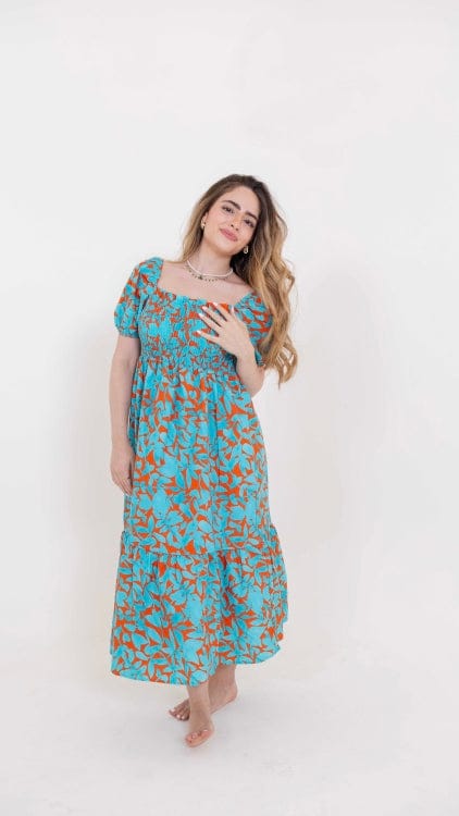 SELF LOVE BLOSSOM BREEZE PUFFY SLEEVES DRESS (فستان)