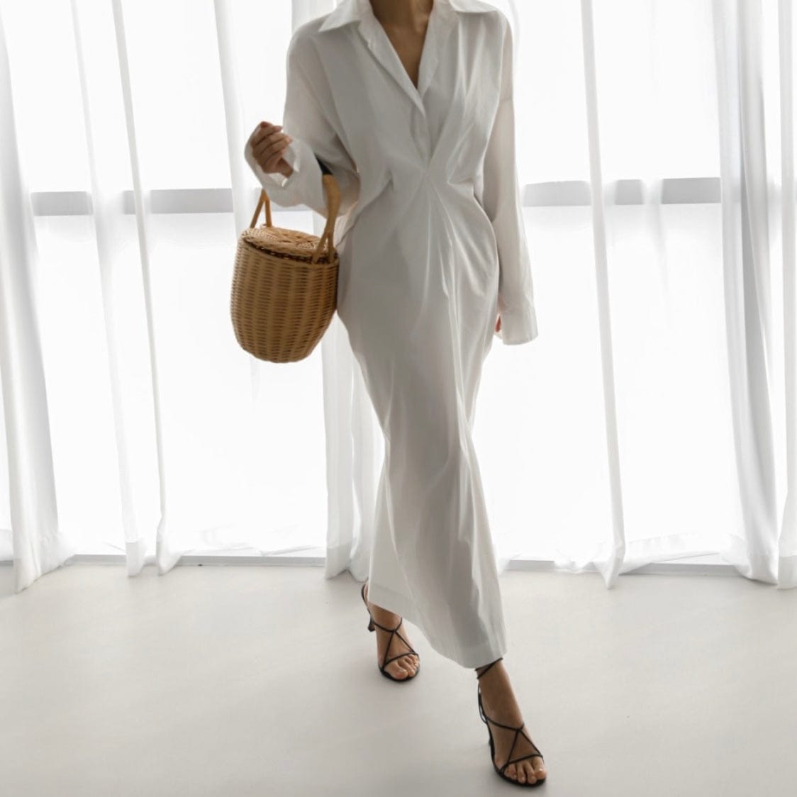 SEOUL COLLECTION LONG SLEEVES MAXI DRESS (فستان) “VIOLETTA”