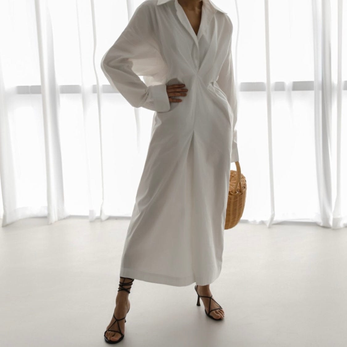 SEOUL COLLECTION LONG SLEEVES MAXI DRESS (فستان) “VIOLETTA”