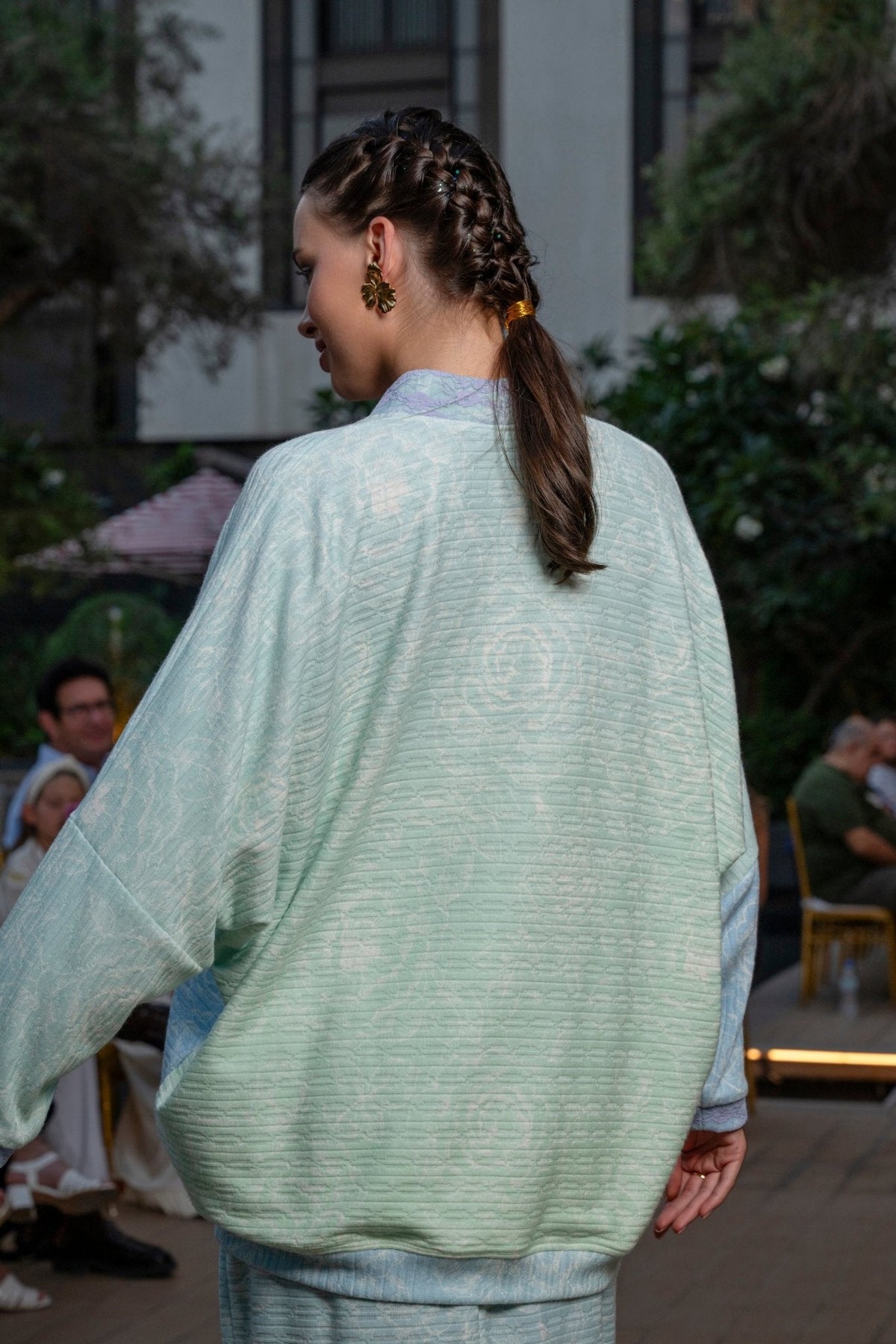 Skirt Renata Astrology Blue Gradient Knit | تنورة Renata - Maison Clad
