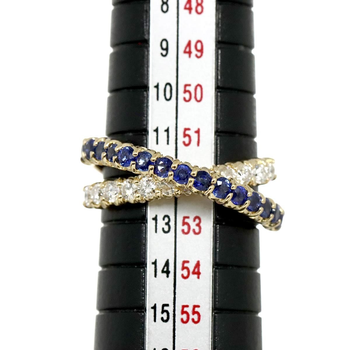 SUWA SUWA Sapphire 0.77ct Diamond 0.48ct Ring 18K YG 750 Size6(US) 90305560