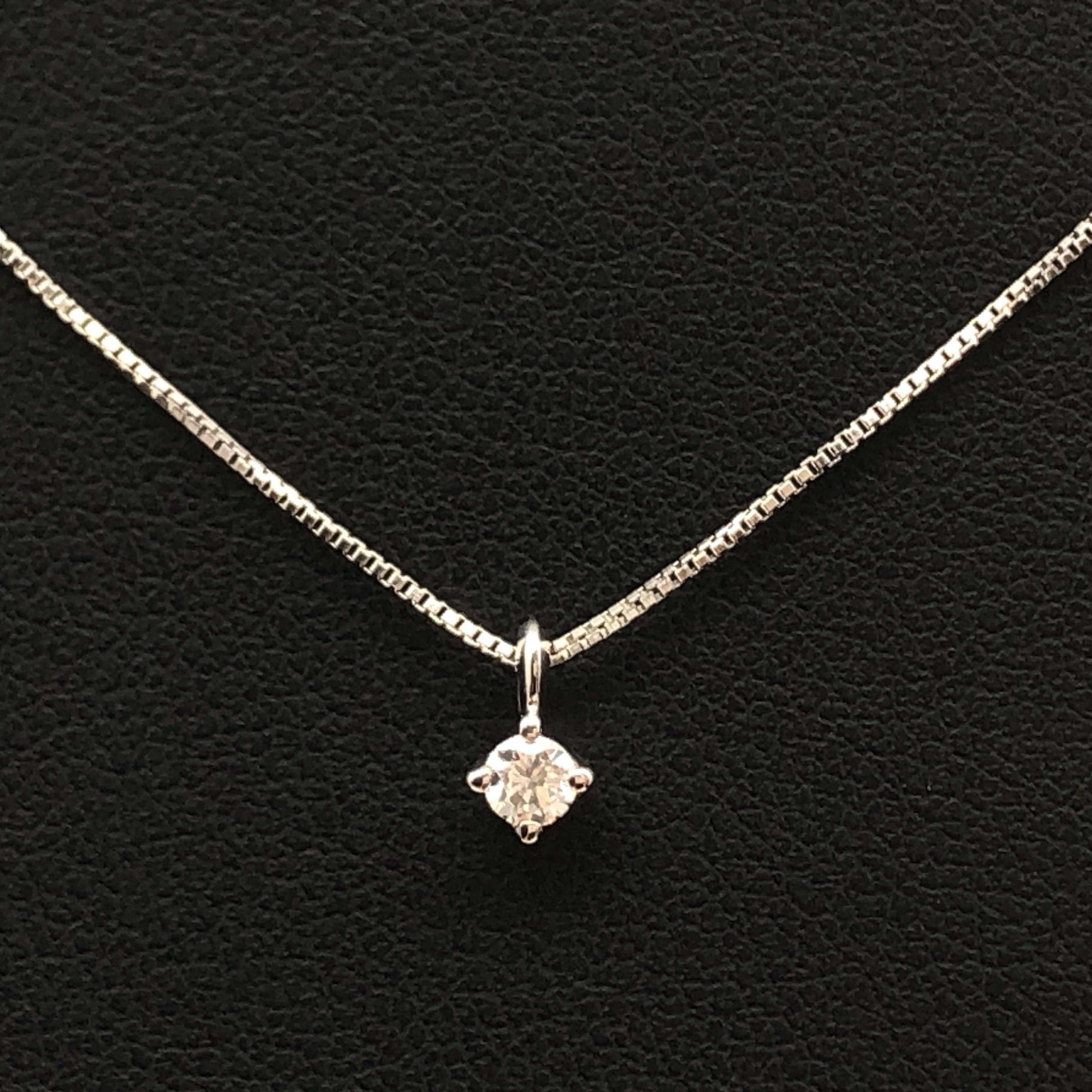 Tasaki Tasaki 1P Diamond Necklace, D(0.06c), K18WG, 1.7g, 16inch ALC3254