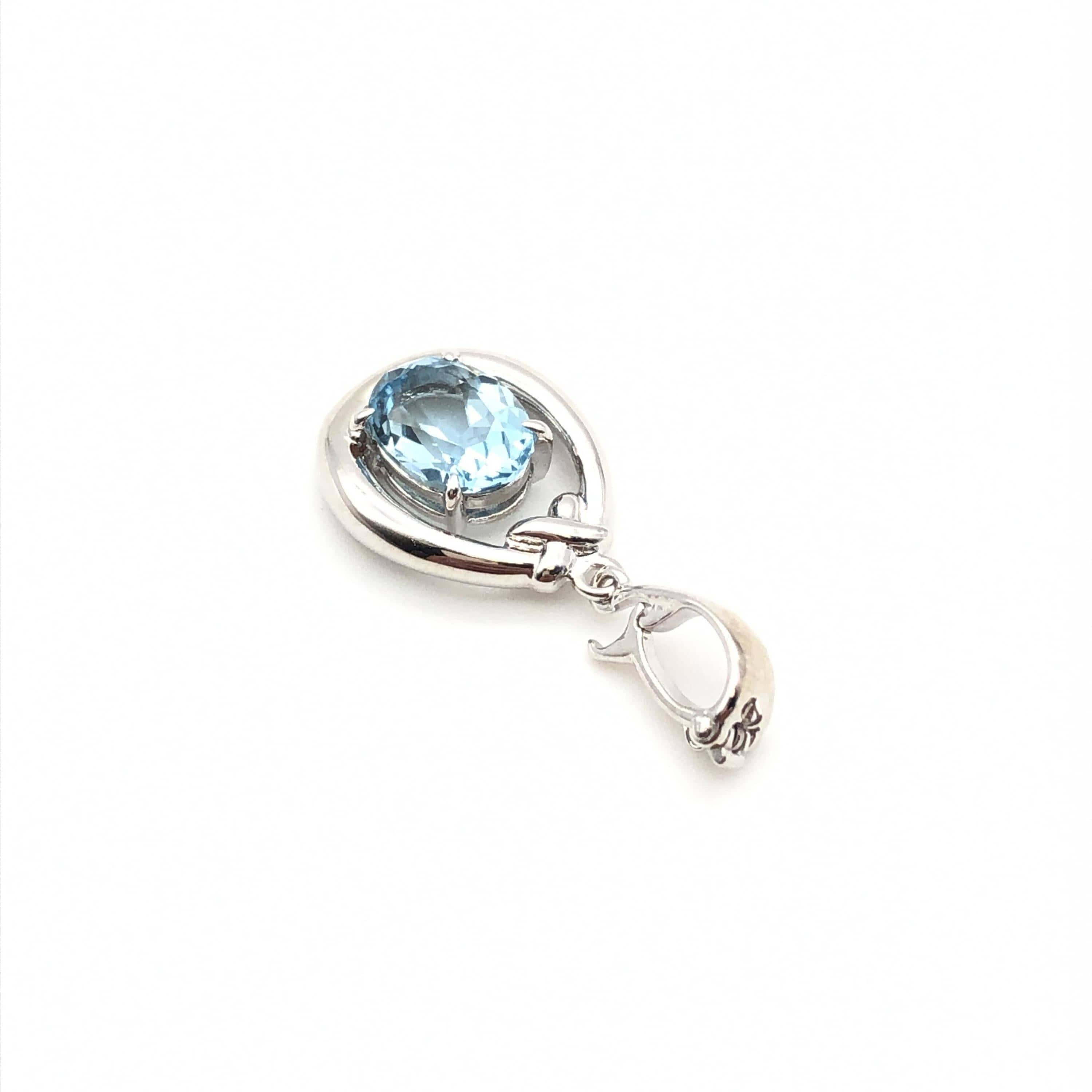 Tasaki Tasaki Aquamarine pendant, 14K White Gold, sorting included ALC3290