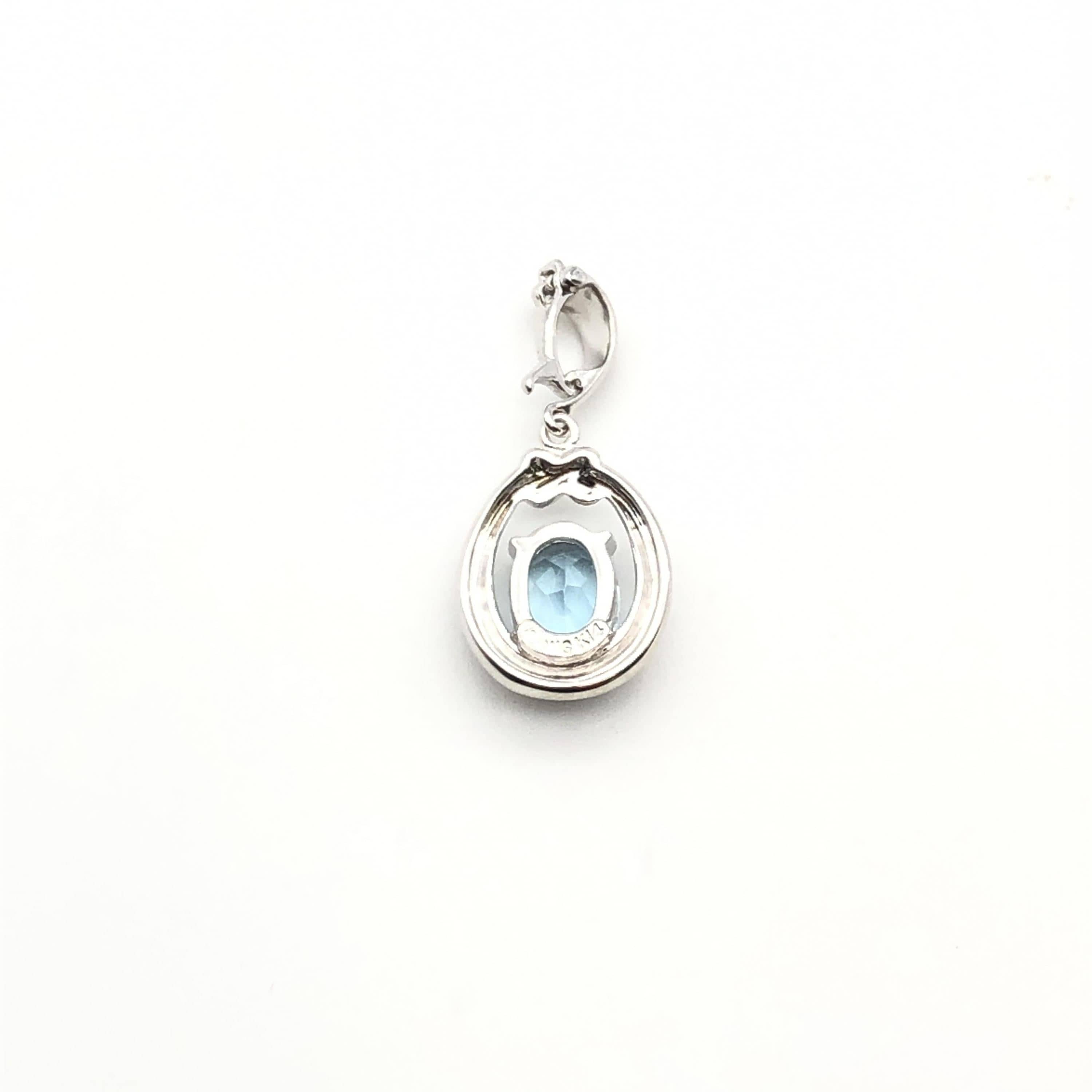 Tasaki Tasaki Aquamarine pendant, 14K White Gold, sorting included ALC3290