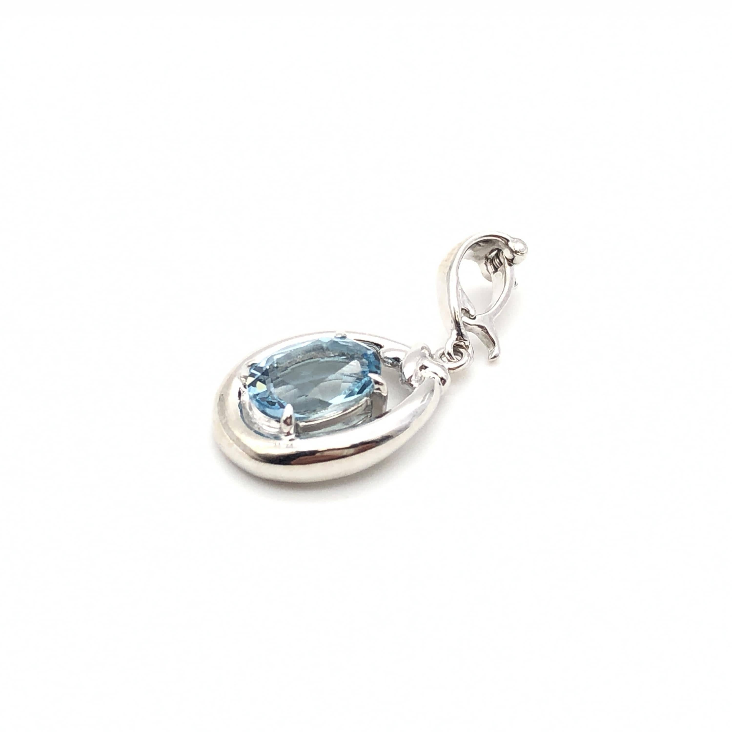 Tasaki Tasaki Aquamarine pendant, 14K White Gold, sorting included ALC3290