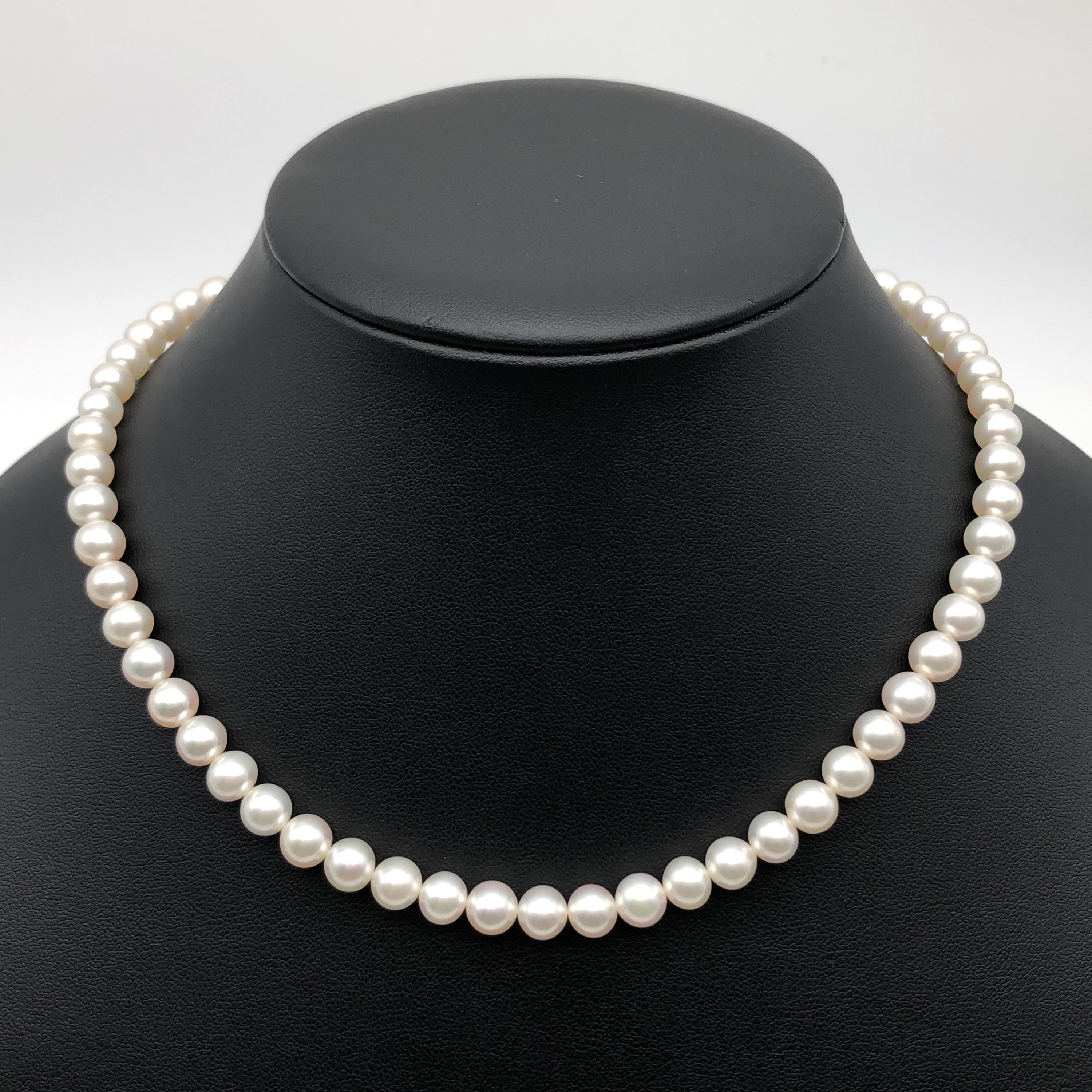 Tasaki Tasaki Pearl String Necklace, P(Approx 6.4~6.6mm), SV, 30.2g, 16inch C297260