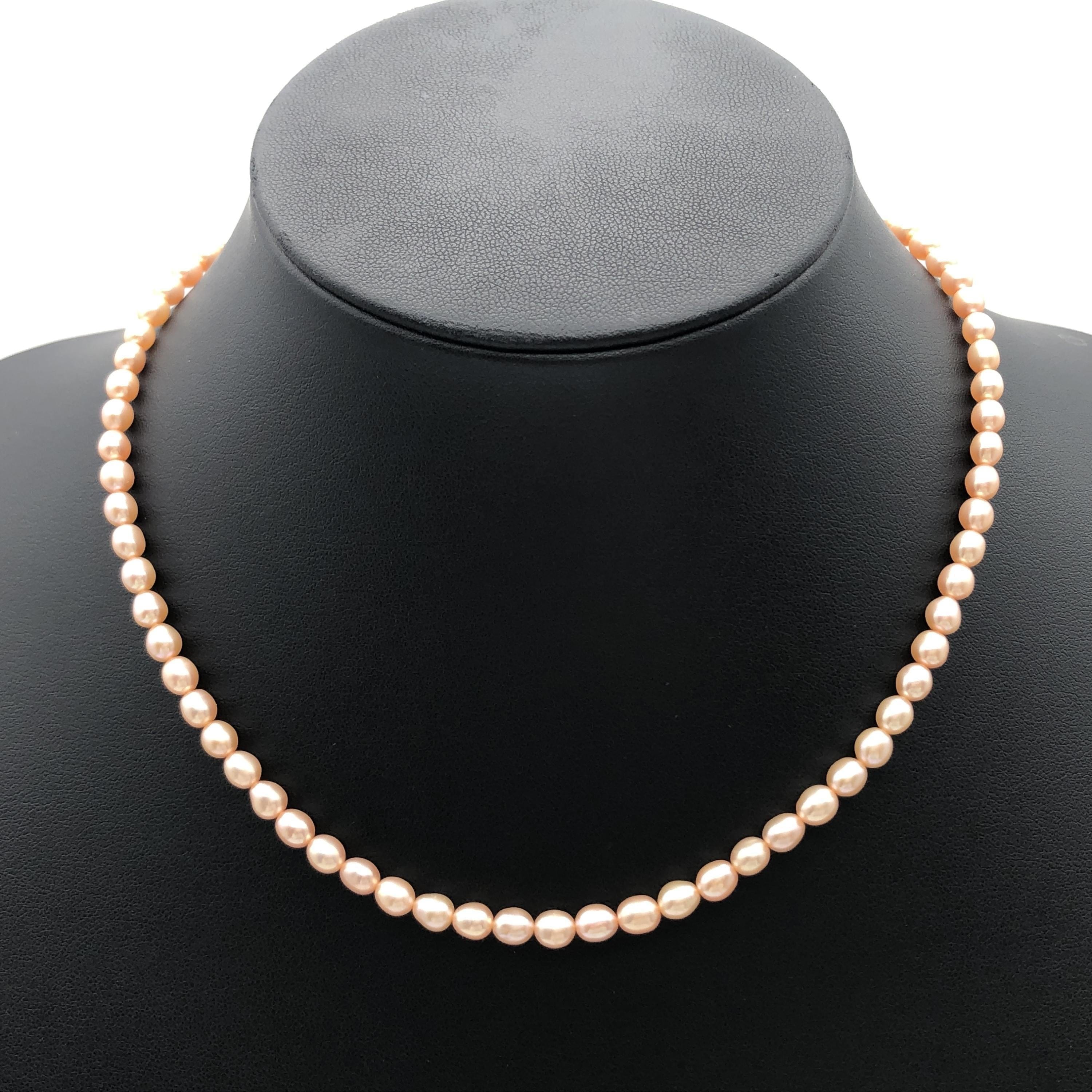 Tasaki Tasaki Pink Pearl String Necklace, K18YG, 13.1g, 16inch C355802