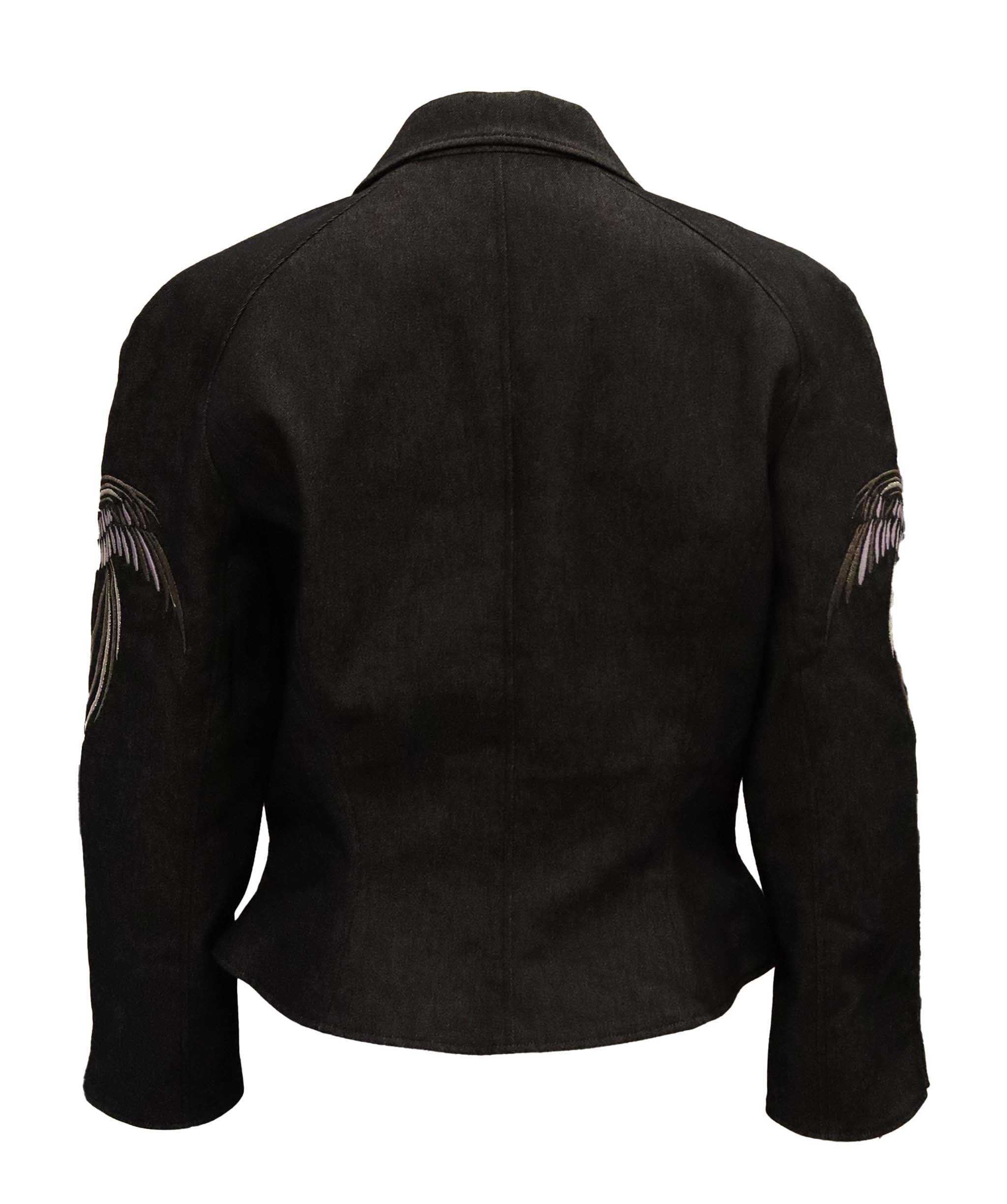 Thierry Mugler Thierry Mugler Jean jacket with birds AGC2973