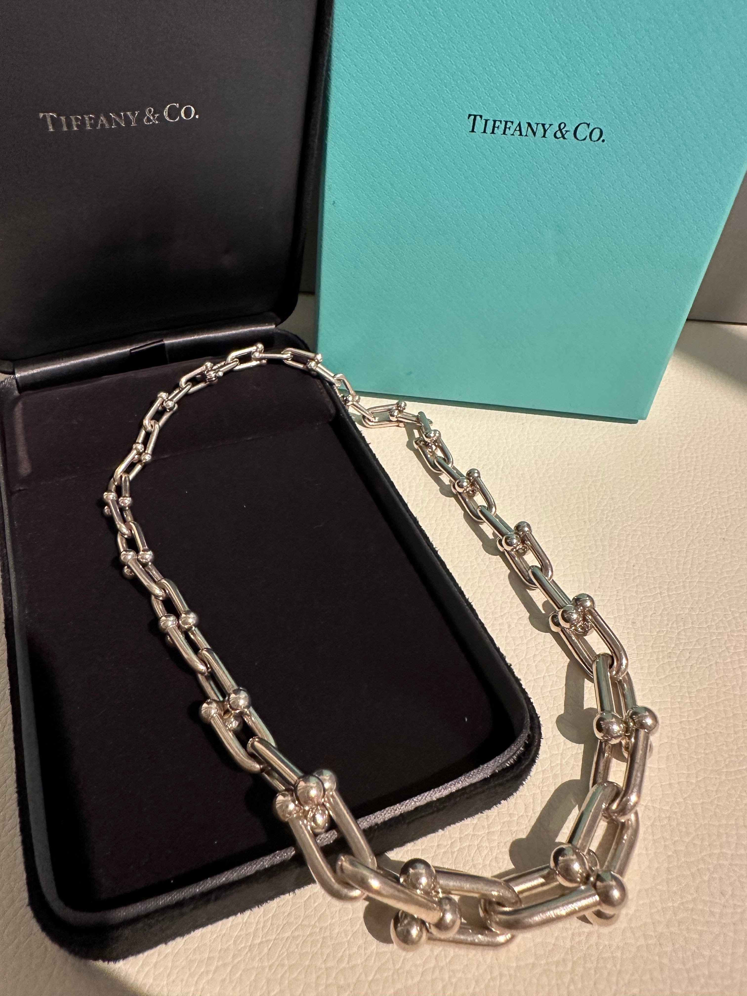 Tiffany Tiffany Hardwear Graduated Stirling Silver Necklace - in box