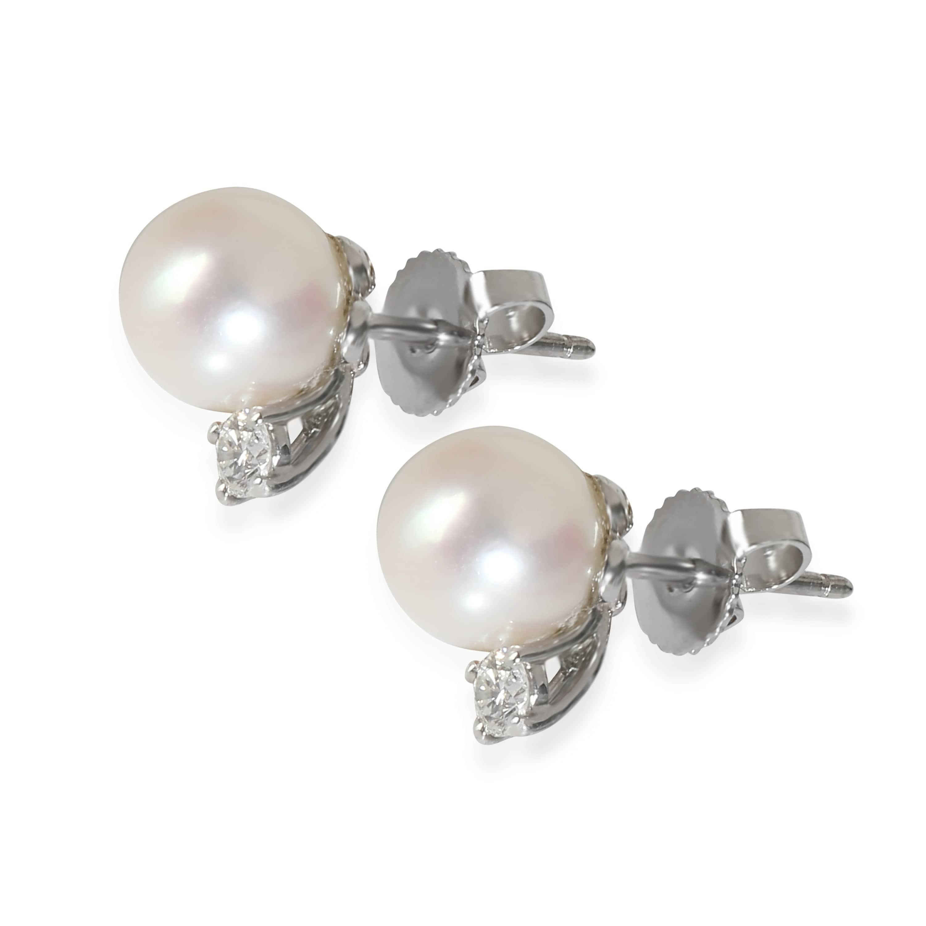 Tiffany & Co. Signature Pearls Stud Earrings in 18k White Gold