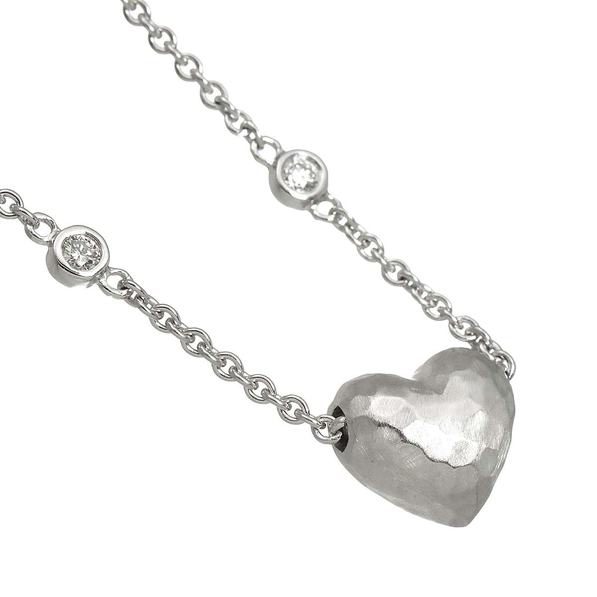 TIFFANY Co. TIFFANY Co. Heart Diamond Necklace 18K WG White Gold 750 90318409