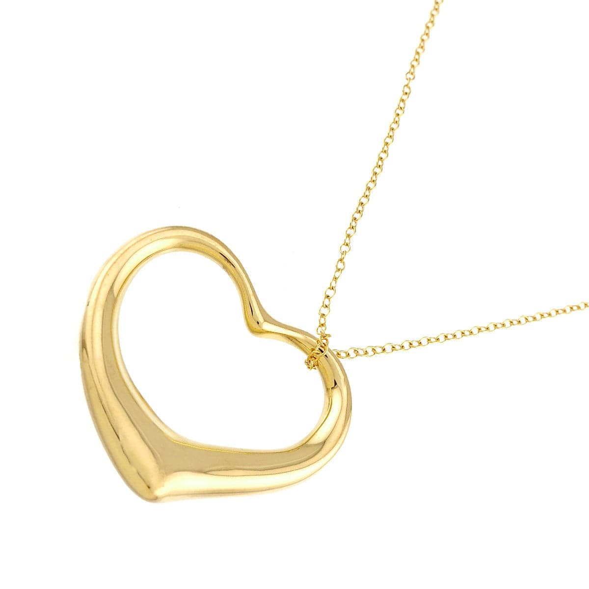 TIFFANY Co. TIFFANY Co. Open Heart Long Necklace 18K Yellow Gold 750 90327416