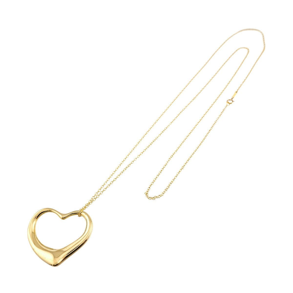TIFFANY Co. TIFFANY Co. Open Heart Long Necklace 18K Yellow Gold 750 90327416