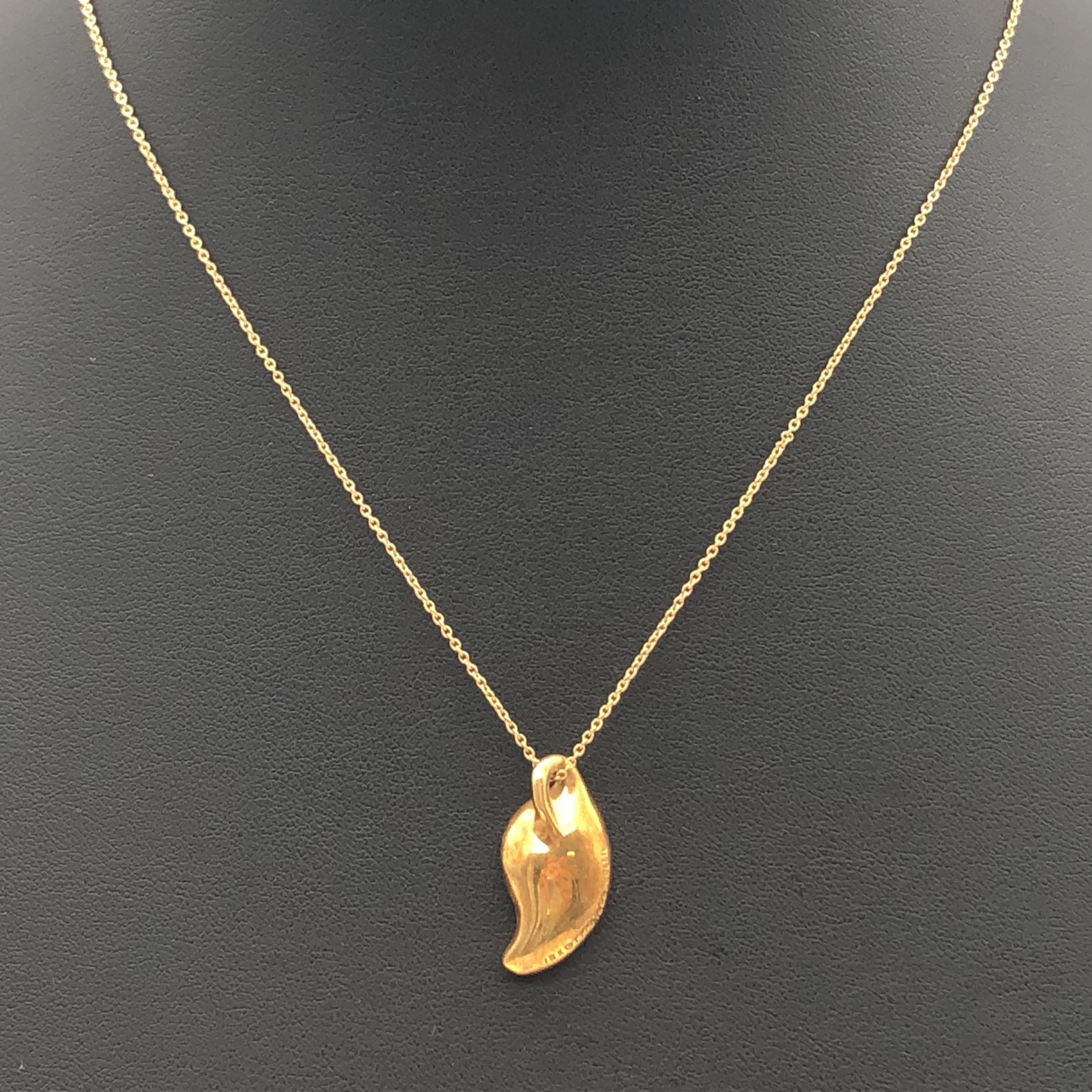 Tiffany & Co. Tiffany & Co. 18K Yellow Gold Leaf Pendant Necklace ALC3251