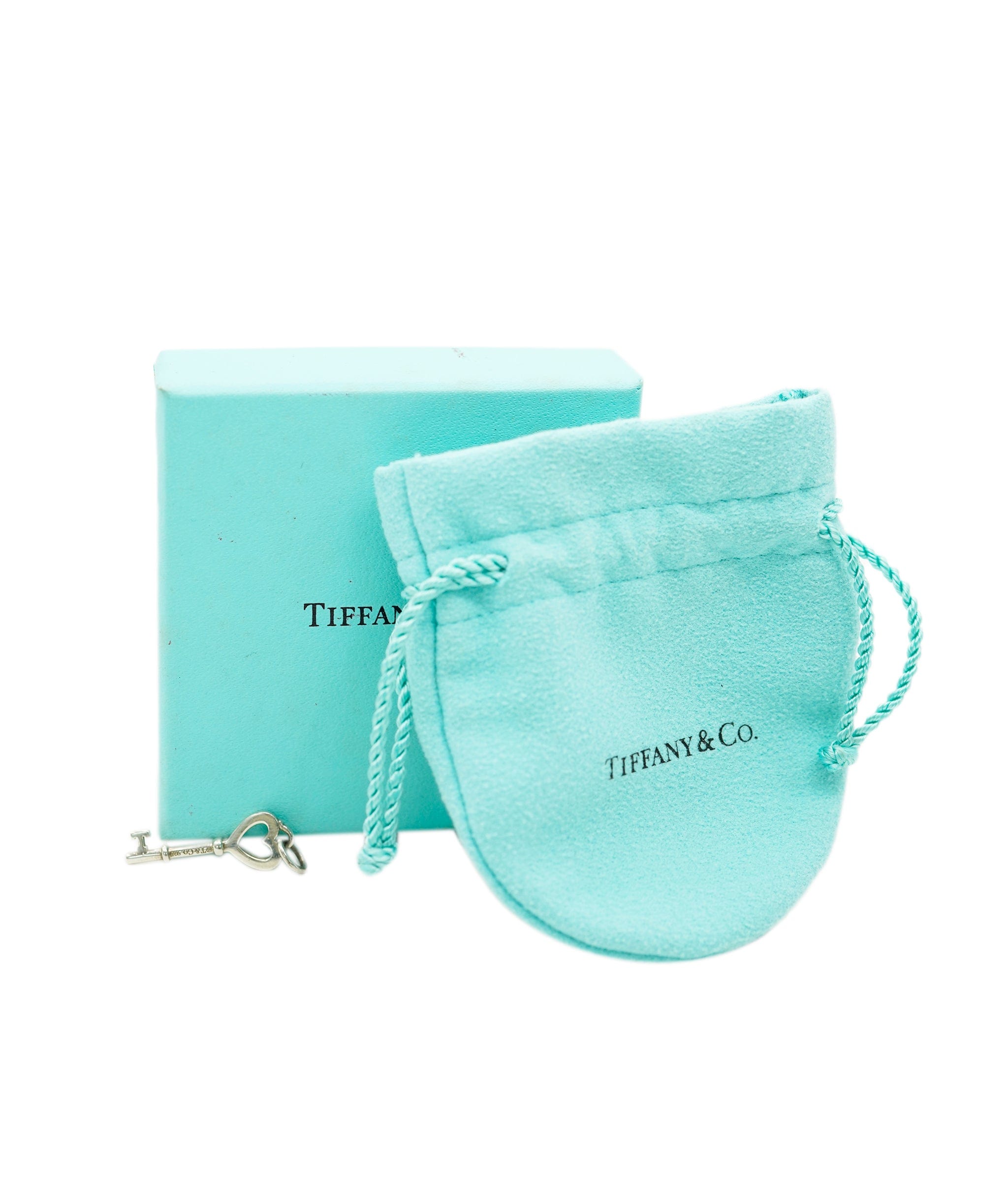 Tiffany & Co. TIFFANY&Co. Heart key Necklace Charm Ag925 Silver Auth kk313 DBXS1698