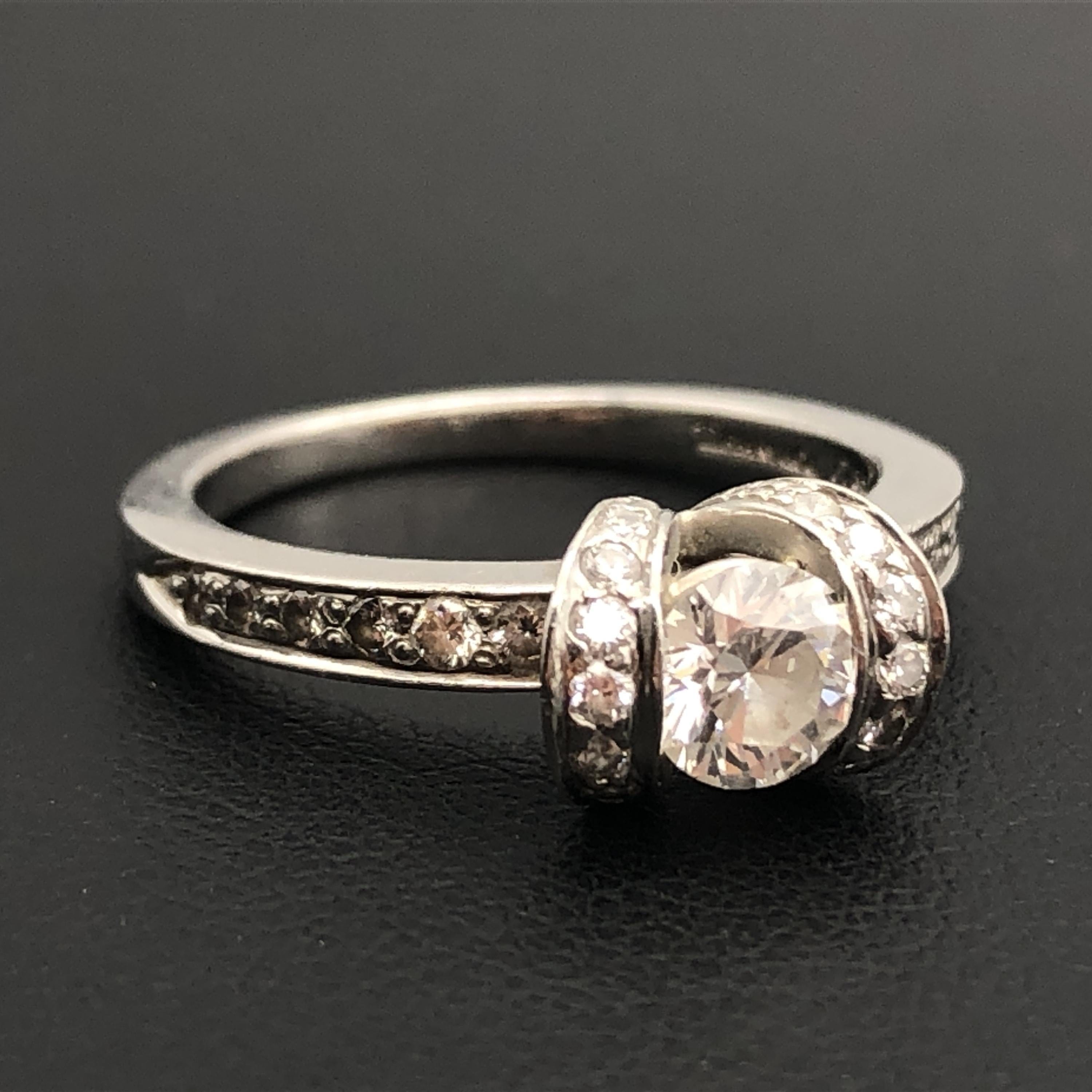 Tiffany & Co. Tiffany & Co. Ribbon Diamond Ring, PT950, 4.6g, US Size 5, Box & Dust Cover Included C333640