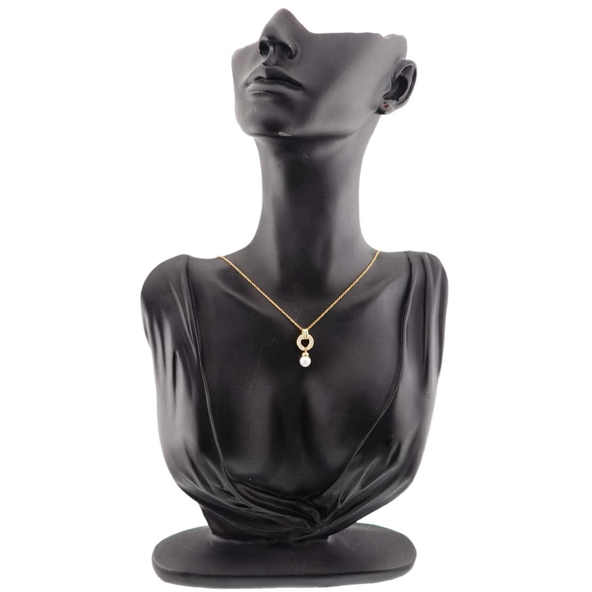 TIFFANY Co. TIFFANY Co. Akoya pearl 6.3mm Diamond Necklace 18K YG 750 90313692