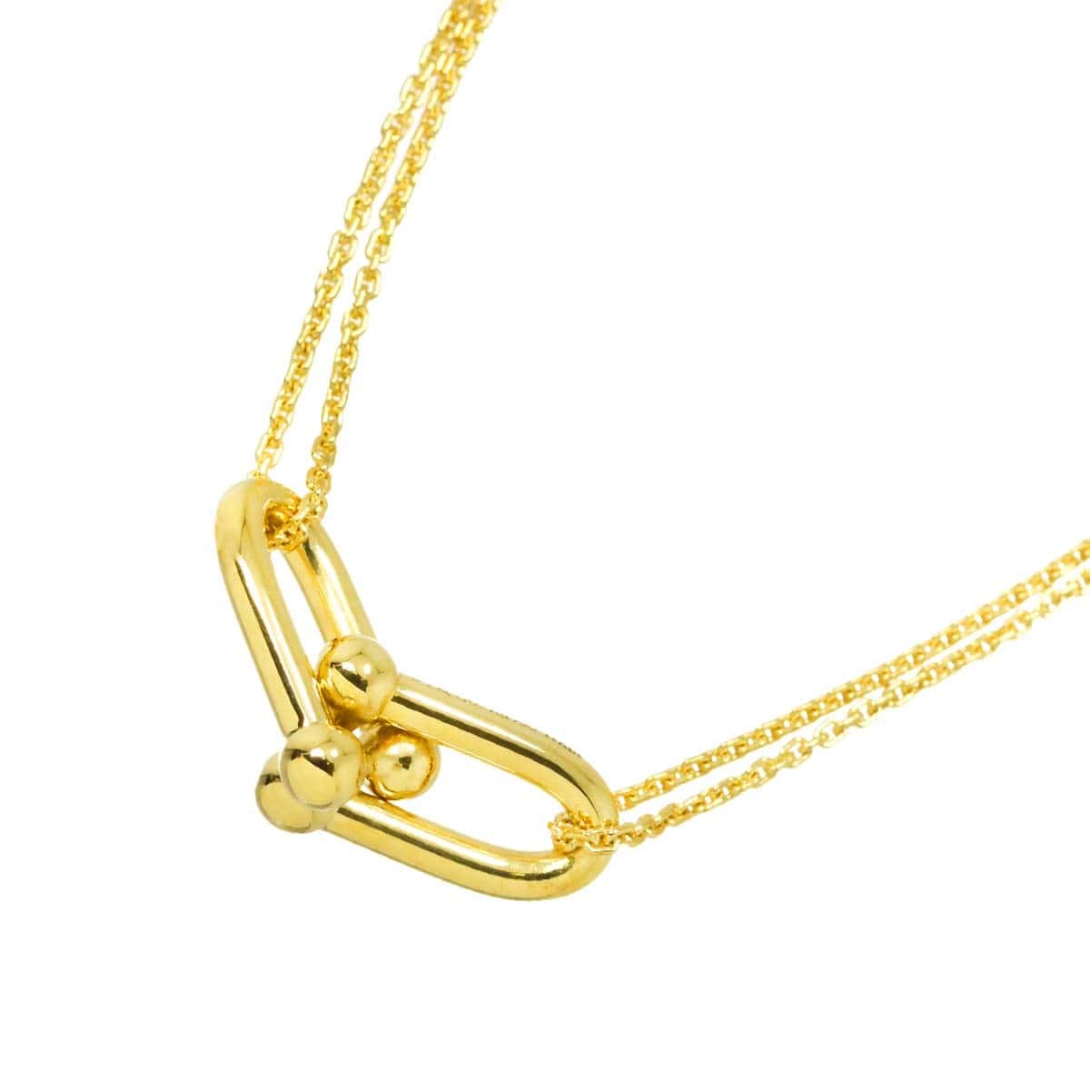 TIFFANY Co. TIFFANY Co. Hardware Double Link Large Necklace 18K Yellow Gold 750 90308893
