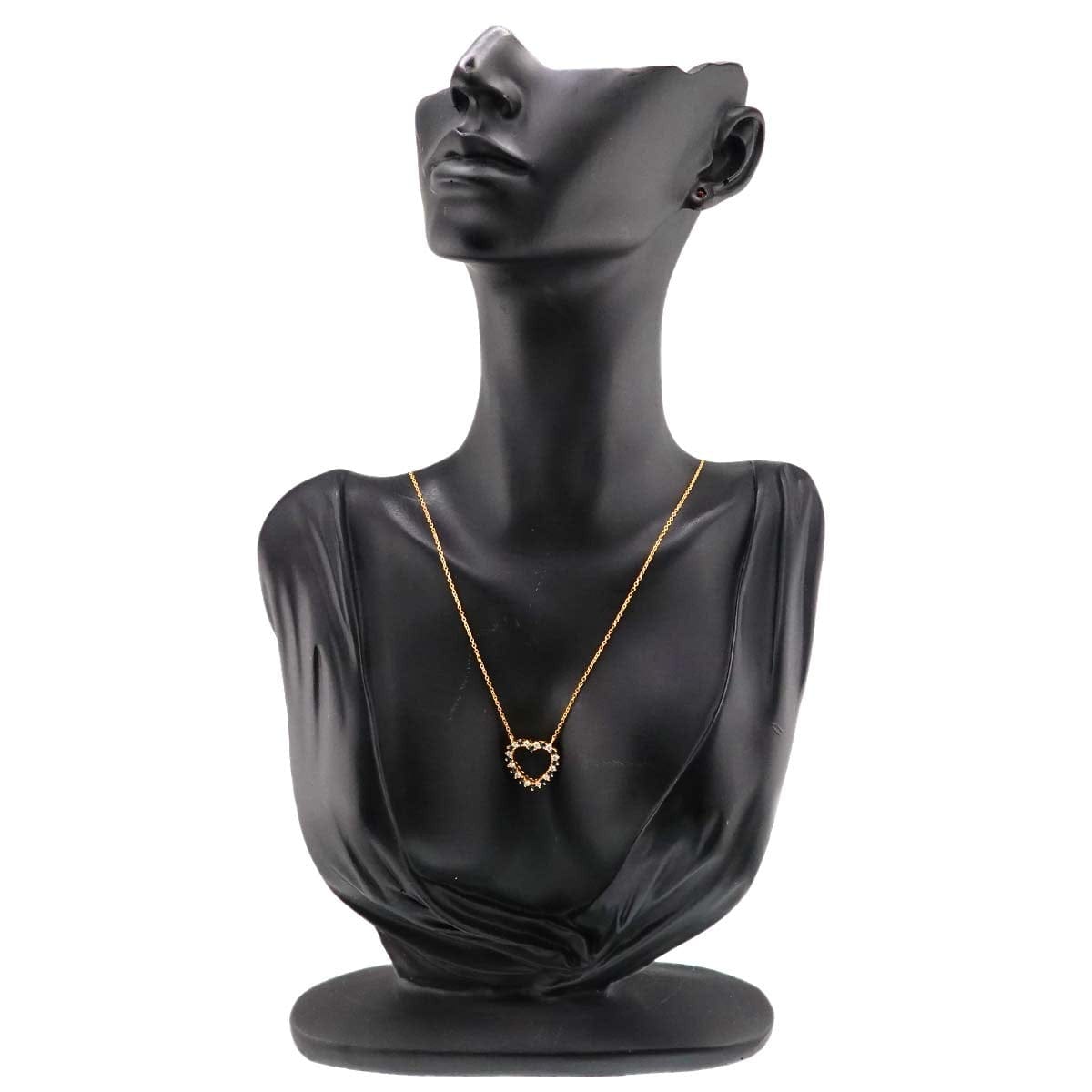 TIFFANY Co. TIFFANY Co. Heart Sapphire Diamond Necklace 18K Yellow Gold 750 90302584