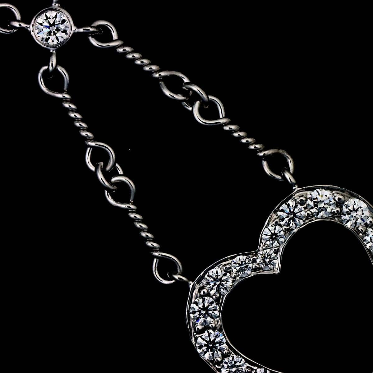TIFFANY Co. TIFFANY Co. Sentimental Heart Diamond Necklace Platinum 90302579