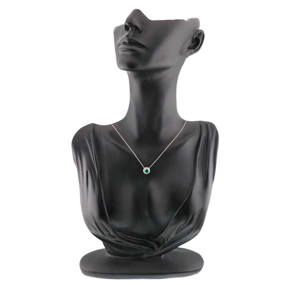 TIFFANY Co. TIFFANY Co. Soleste Emerald Diamond Necklace Platinum 90308785
