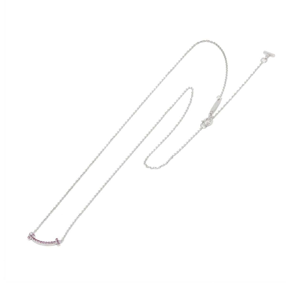 TIFFANY Co. TIFFANY Co. T Smile Sapphire Necklace 18K White Gold 750 90266324