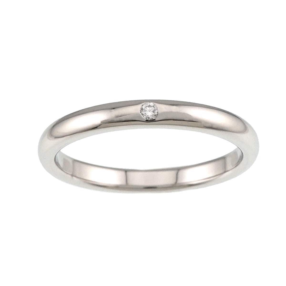 TIFFANY Co. TIFFANY Co. Stacking Band Ring Diamond 1P Platinum Size7.5-7.75(US) 90314670