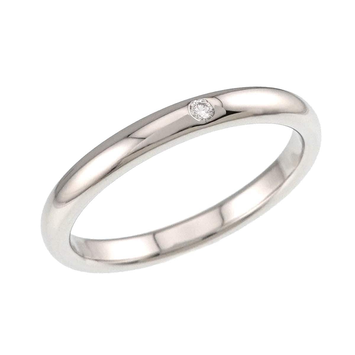 TIFFANY Co. TIFFANY Co. Stacking Band Ring Diamond 1P Platinum Size7.5-7.75(US) 90314670