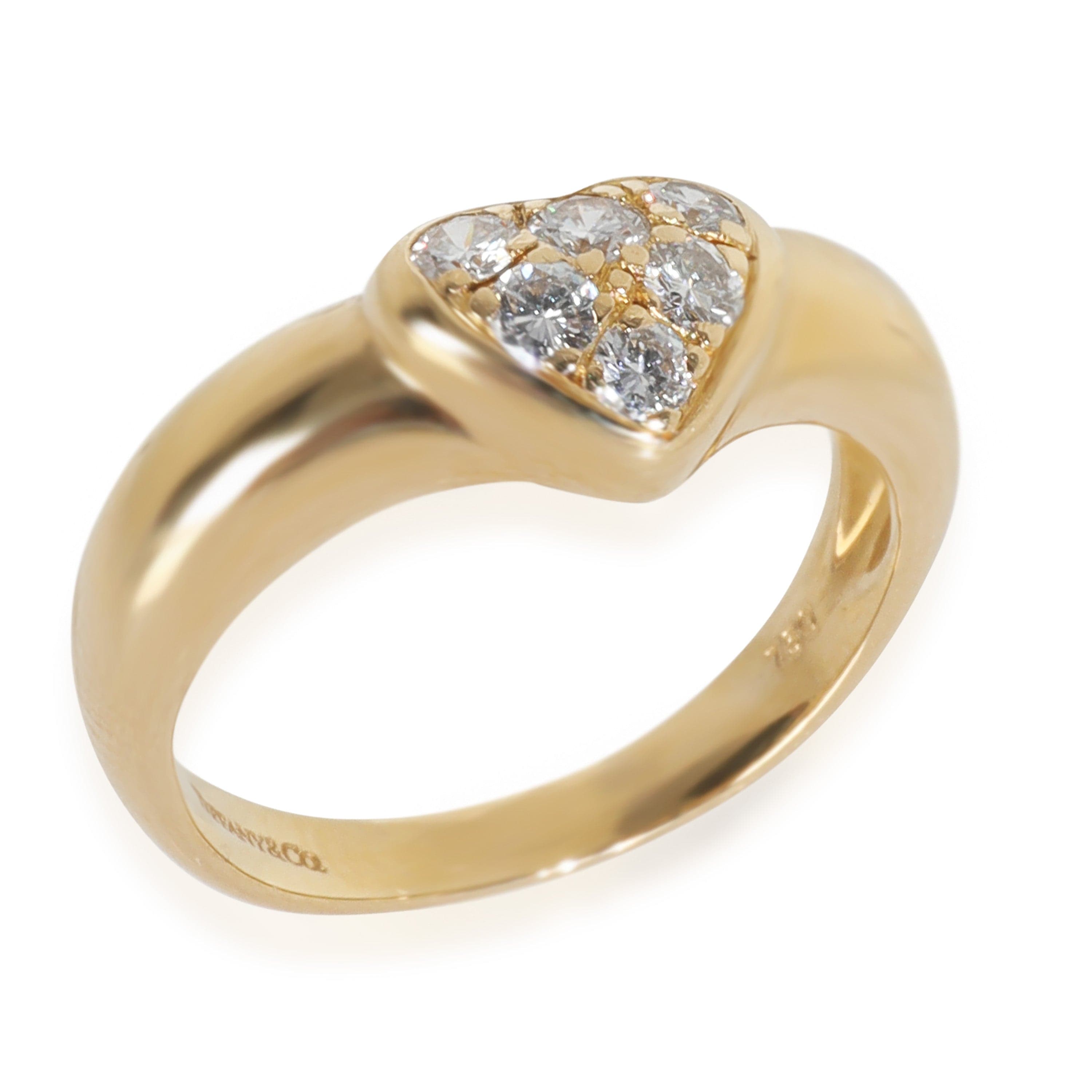 Tiffany & Co. Yellow Gold Diamond Vintage Heart Ring