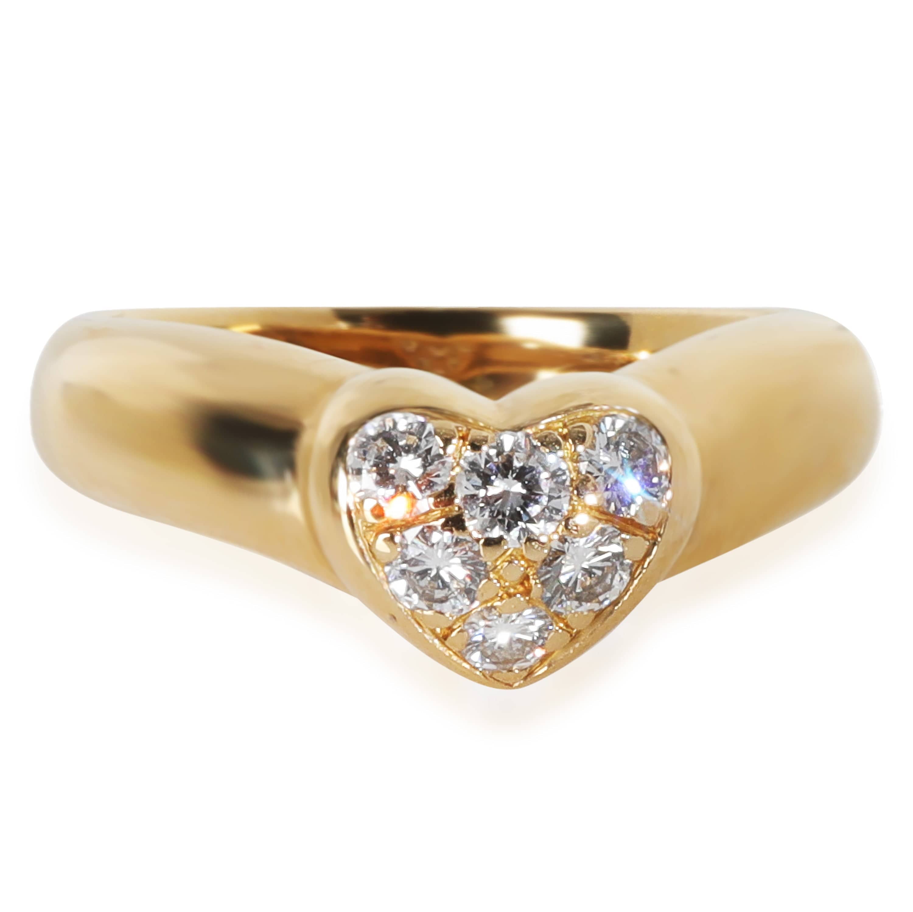 Tiffany & Co. Yellow Gold Diamond Vintage Heart Ring