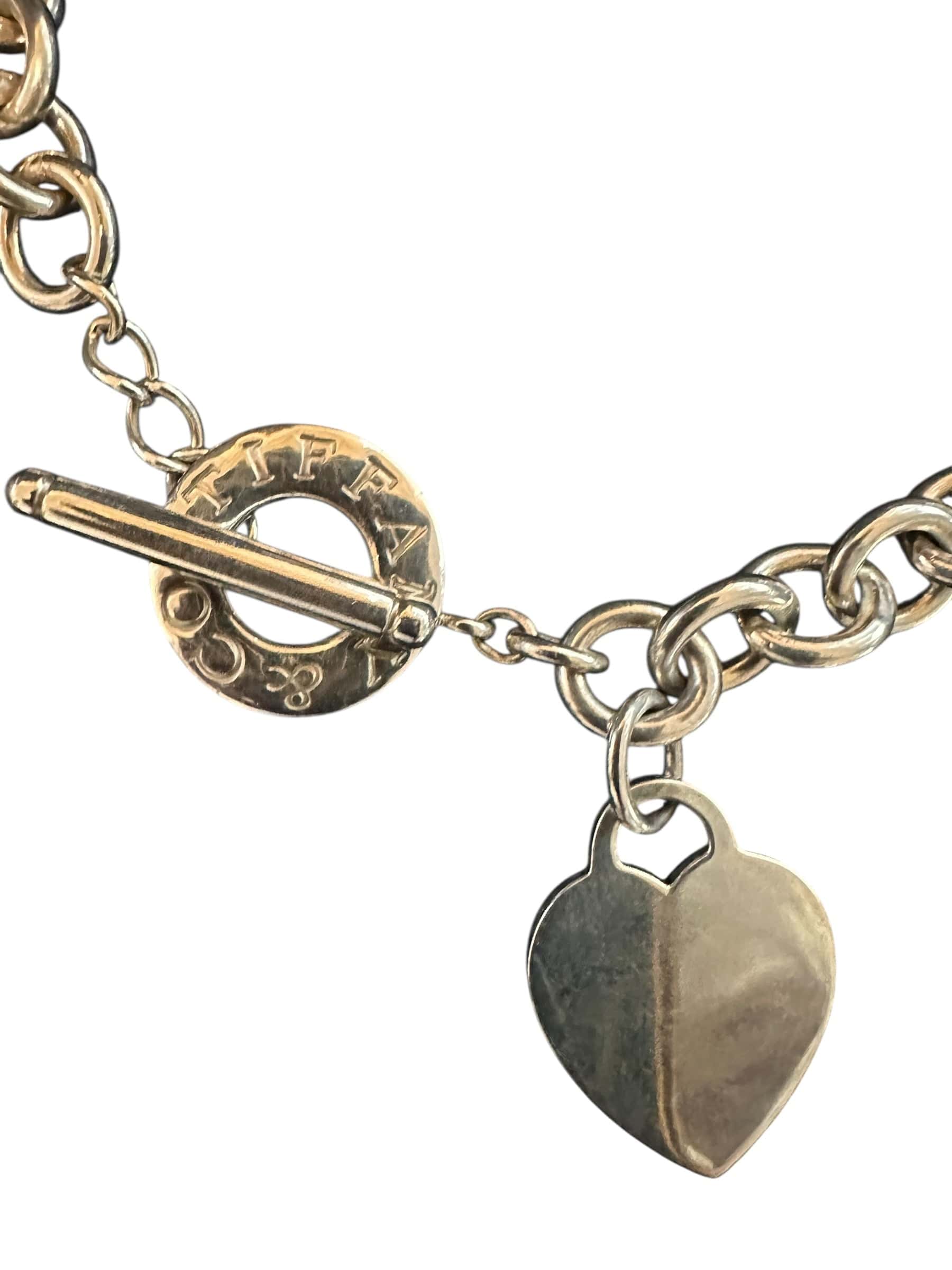 Tiffany Tiffany Large Heart & Fob Stirling Silver Necklace