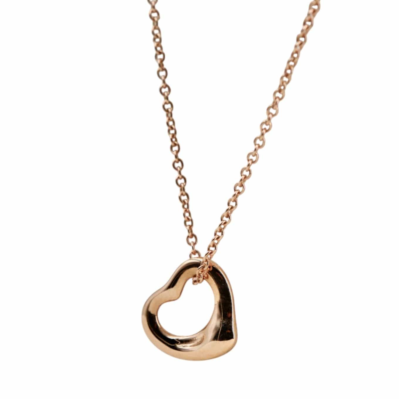 Tiffany Tiffany 18k Rose Gold Elsa Peretti Open Heart Pendant