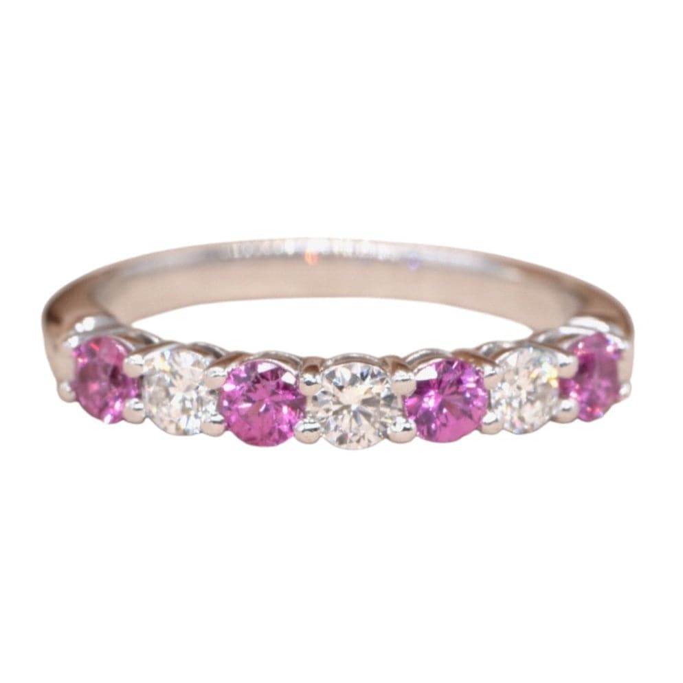 Tiffany Tiffany Diamond & Pink Sapphire Band #52