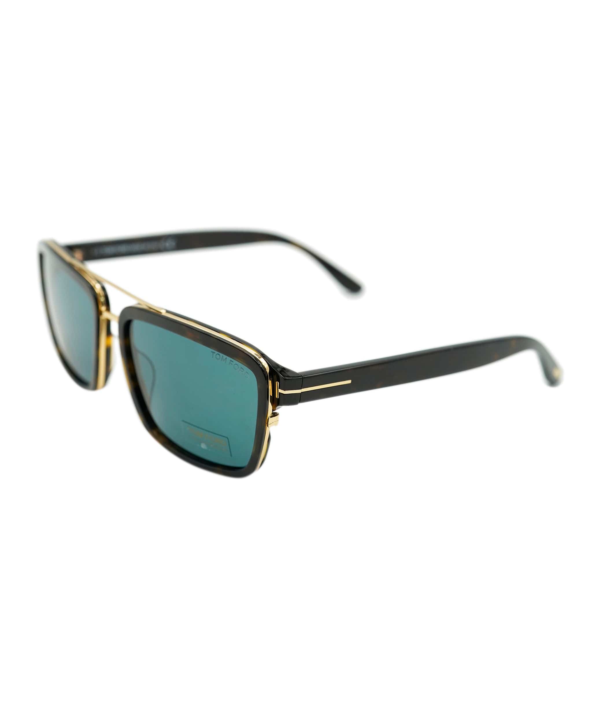 Tom Ford Tom Ford Mens Gold Square Brown Green Sunglasses Anders TF 780 52N ANL0012