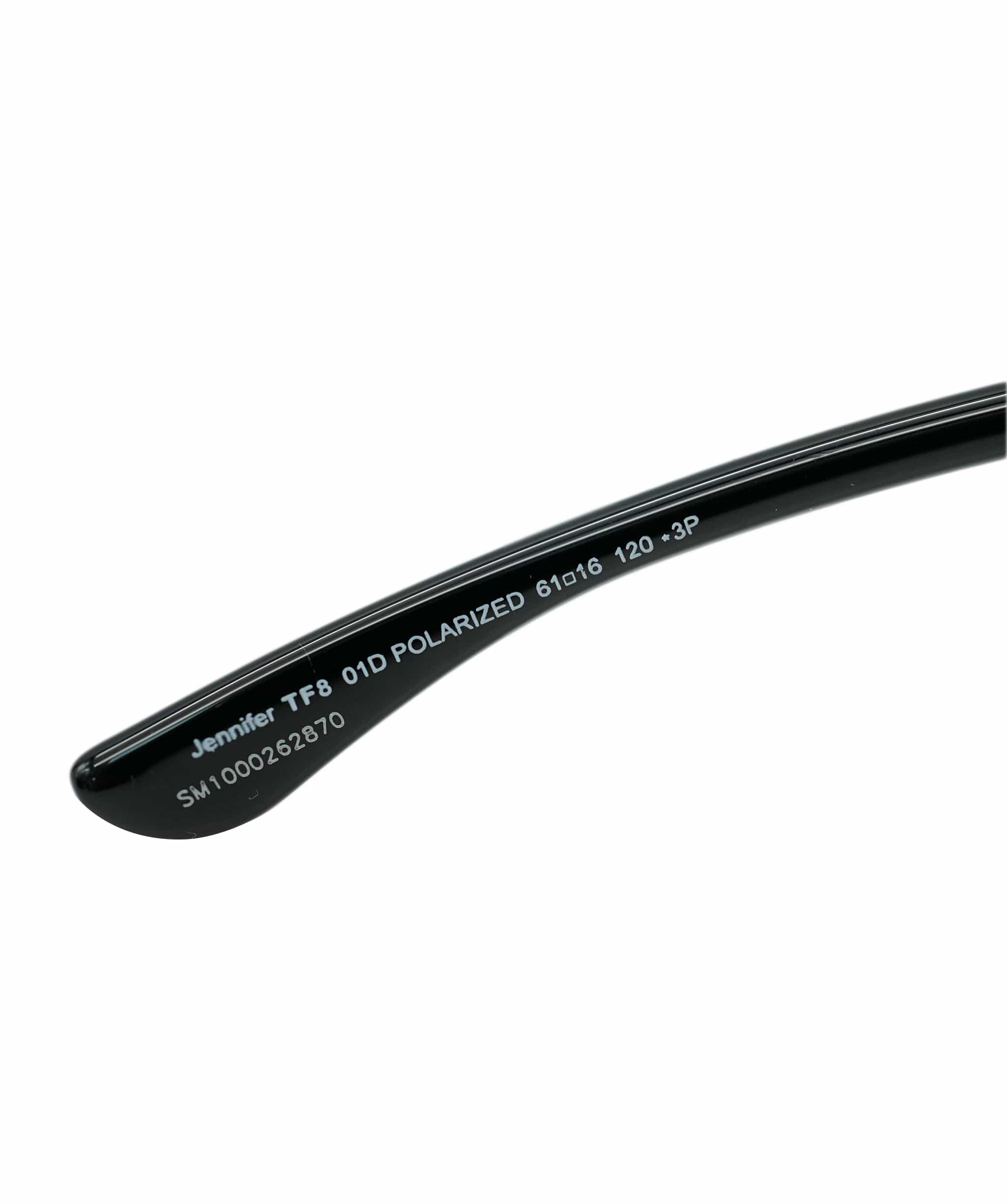 Tom Ford Tom Ford Womens Black Gold Polarized Sunglasses Jennifer TF 8 01D ANL0015