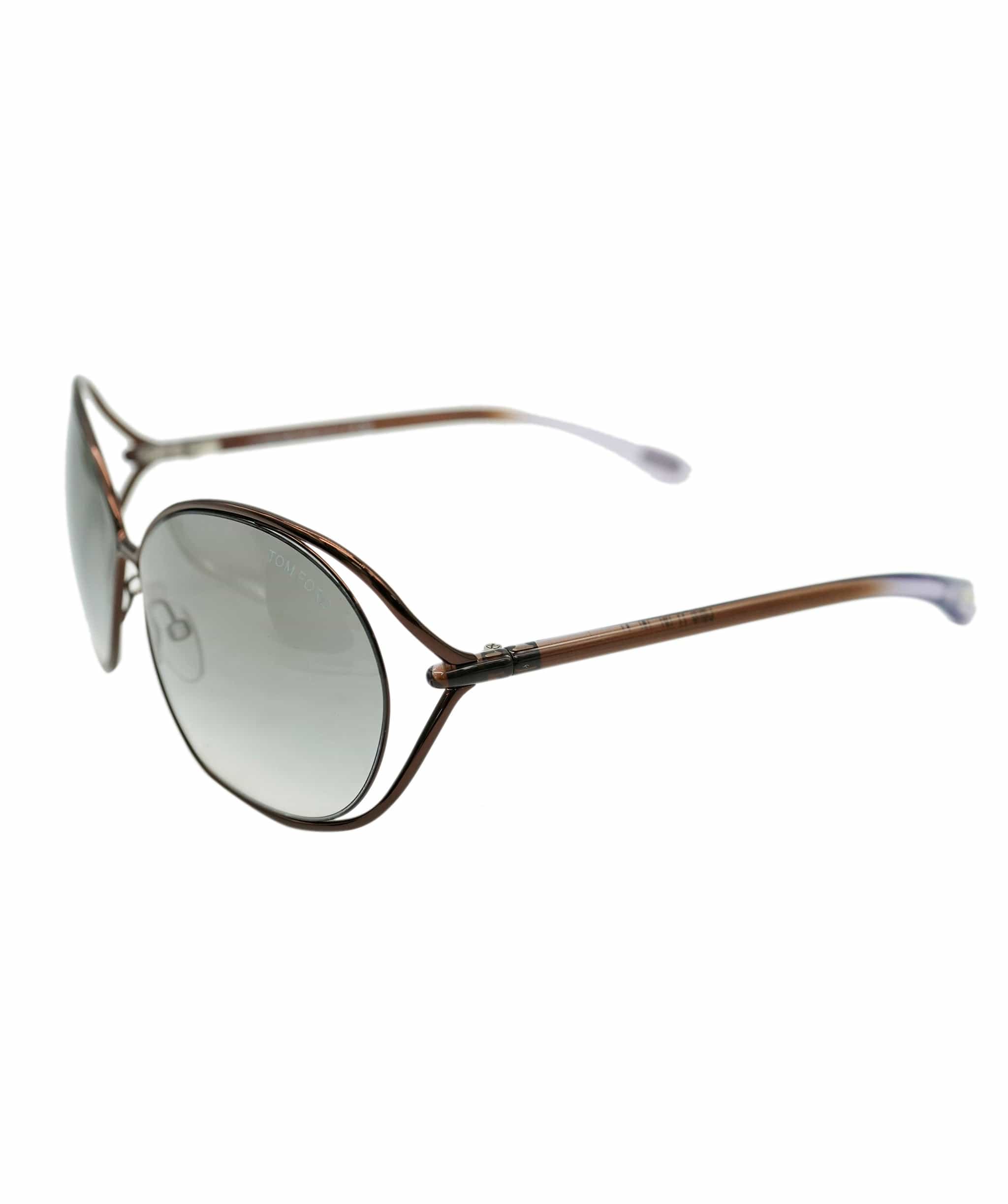 Tom Ford Tom Ford Womens Sunglasses Shiny Bronze Brown Carla TF157 48F ANL0010