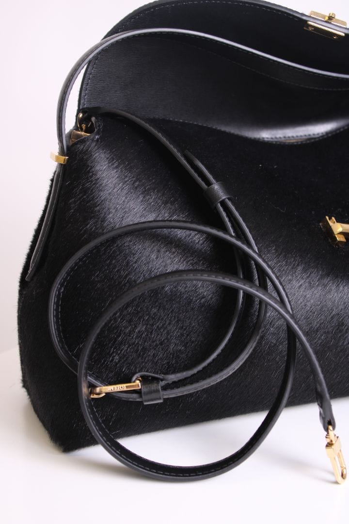 Toteme Toteme T Lock Pony Hair Bag Black