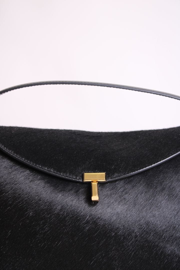 Toteme Toteme T Lock Pony Hair Bag Black